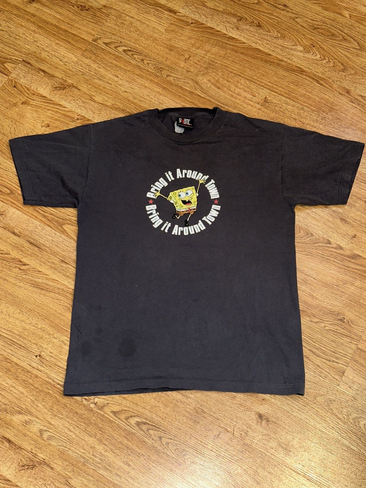 Cartoon Network × Nickelodeon × Vintage Y2K Vtg SPONGEBOB SQUAREPANTS Bring it Around Town Graph Tee Size US M / EU 48-50 / 2 - 8 Thumbnail