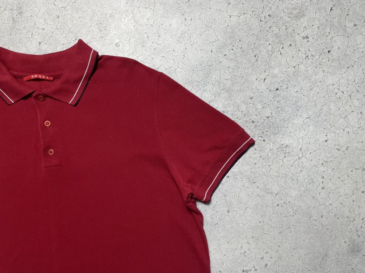 Prada Prada Luxury Polo Shirt Red Size US XXL / EU 58 / 5 - 2 Thumbnail