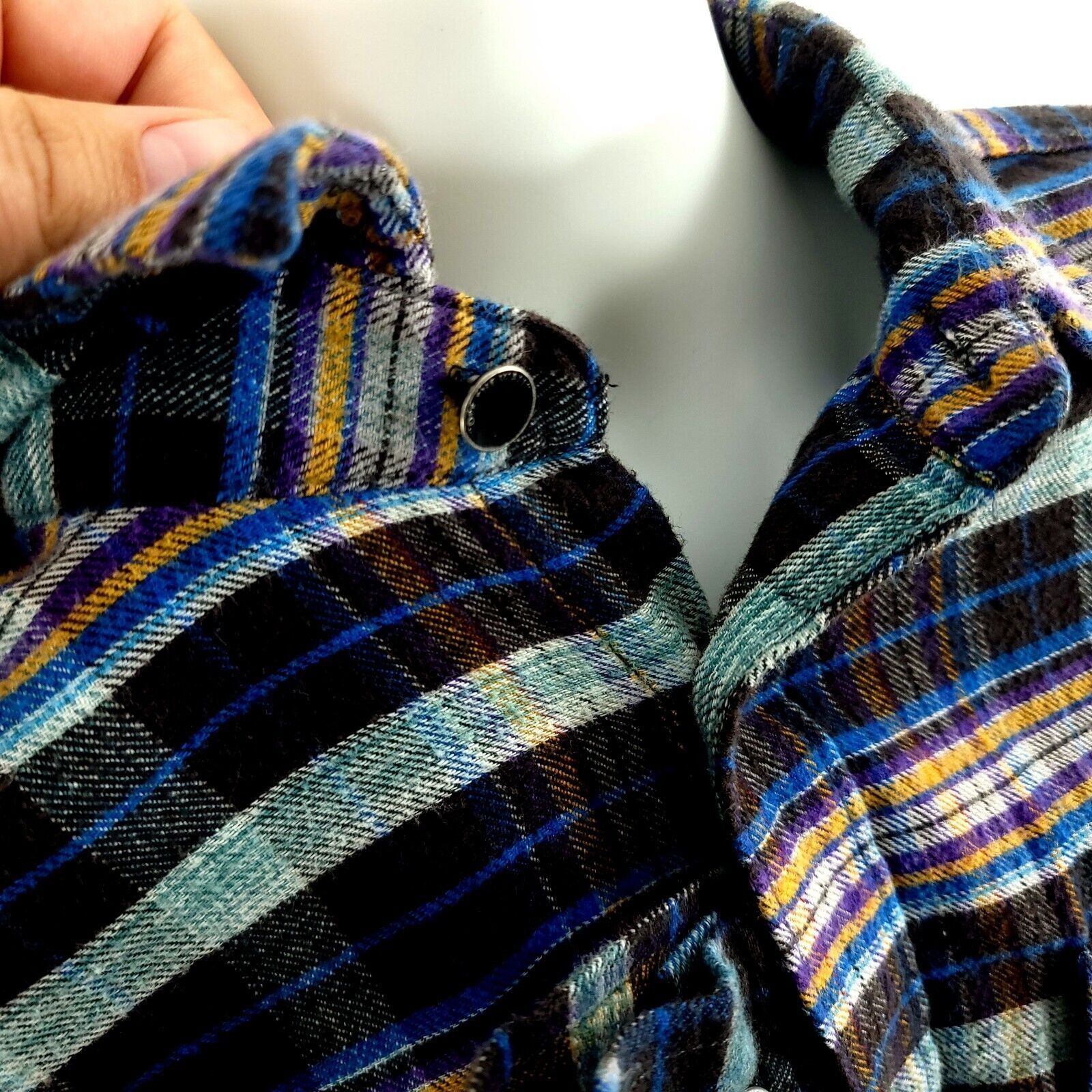Vans Vans Black Multi-Collared Plaid Flannel Small Collared Dress Size US S / EU 44-46 / 1 - 2 Thumbnail