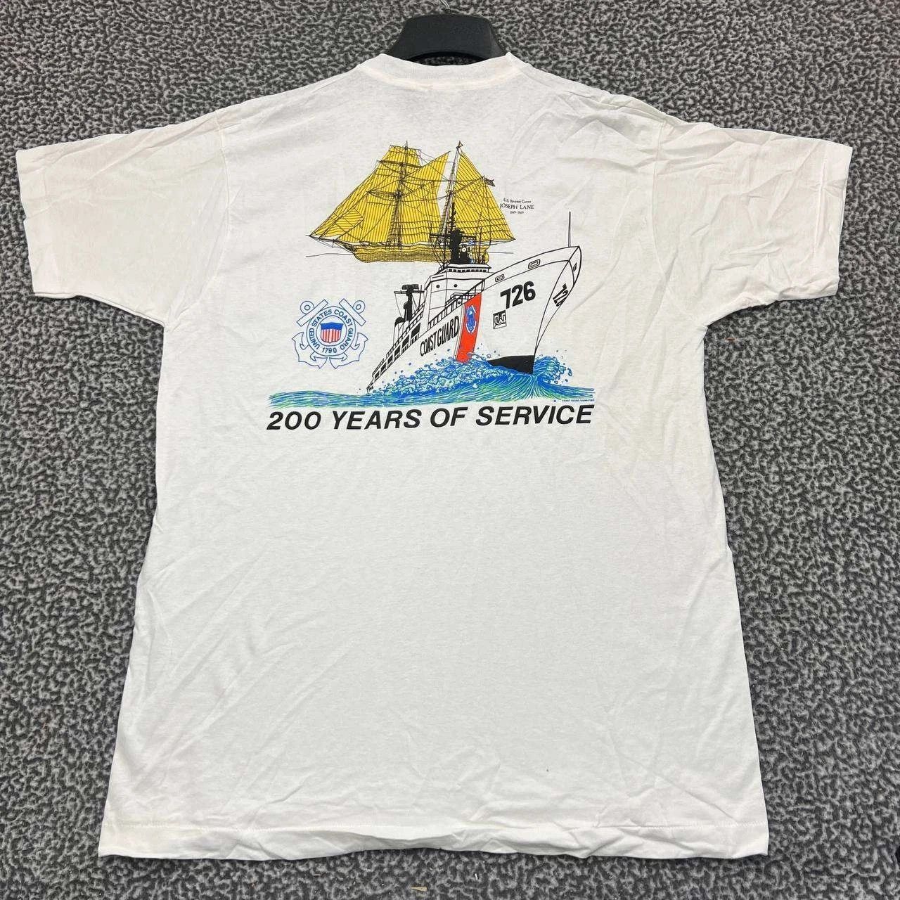 Fruit Of The Loom Vintage US Coast Guard Shirt Men XL White Deadstock New Size US XL / EU 56 / 4 - 1 Thumbnail