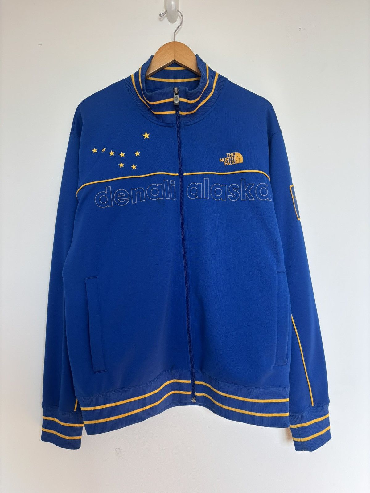 The North Face The North Face Denali Alaska Zip Track Jacket Blue Yellow XL Size US XL / EU 56 / 4 - 2 Thumbnail