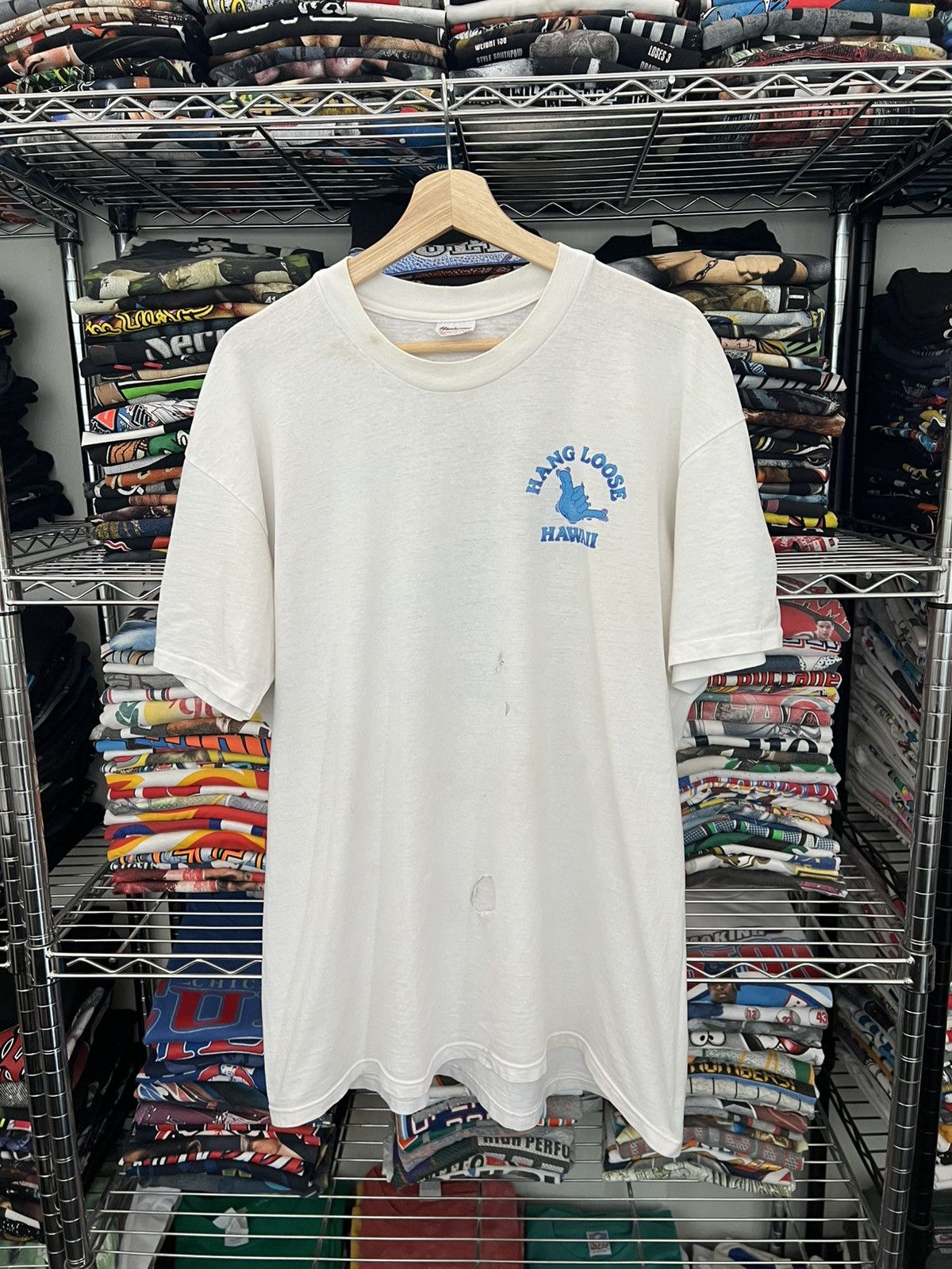 Vintage 90s Hawaii Hang Loose Single Stitch Tee Size US XL / EU 56 / 4 - 2 Thumbnail