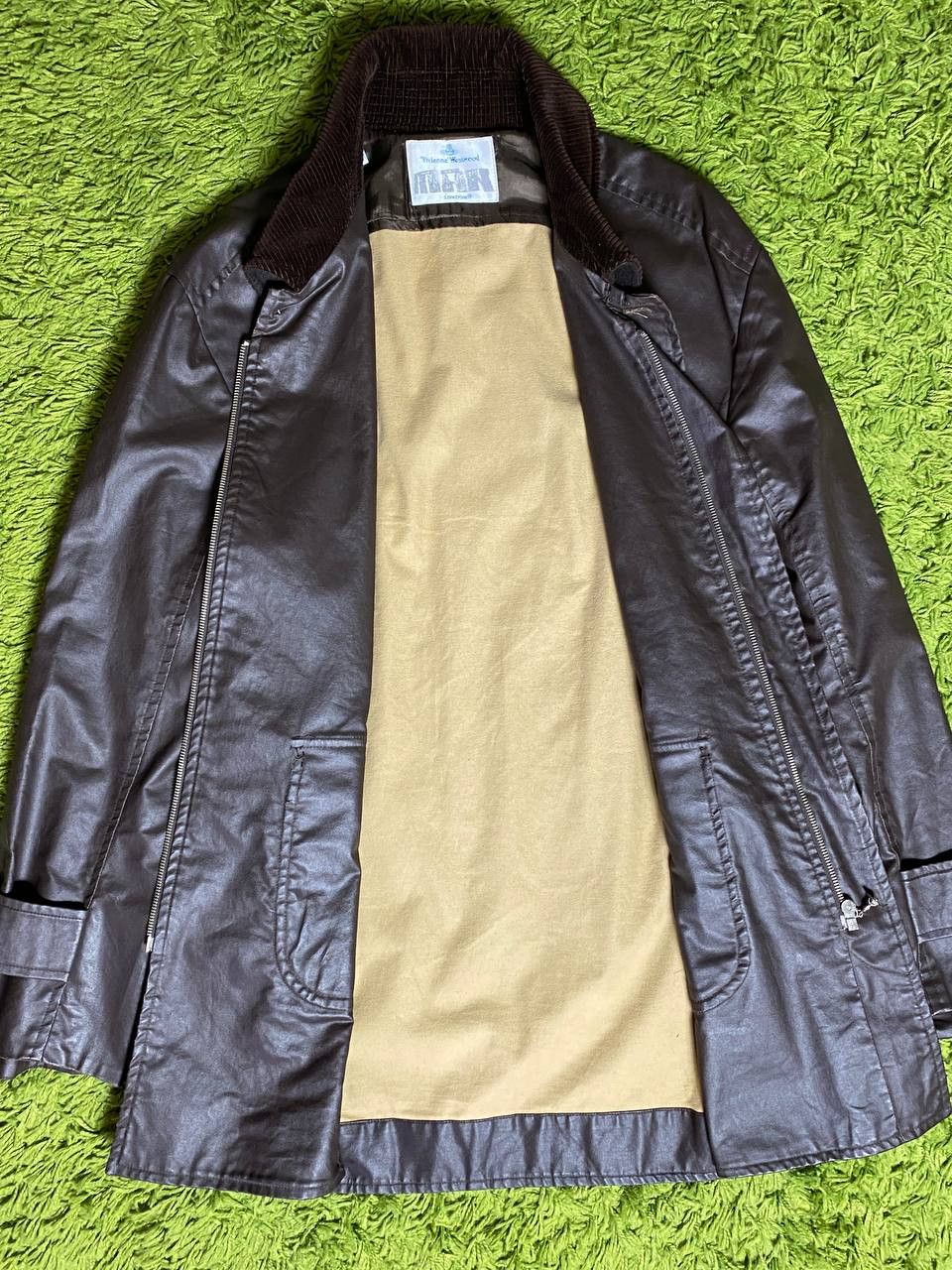 Vivienne Westwood Vivienne Westwood AW 97 Wax Leather Zip Jacket Vintage Y2K Size US XL / EU 56 / 4 - 7 Thumbnail