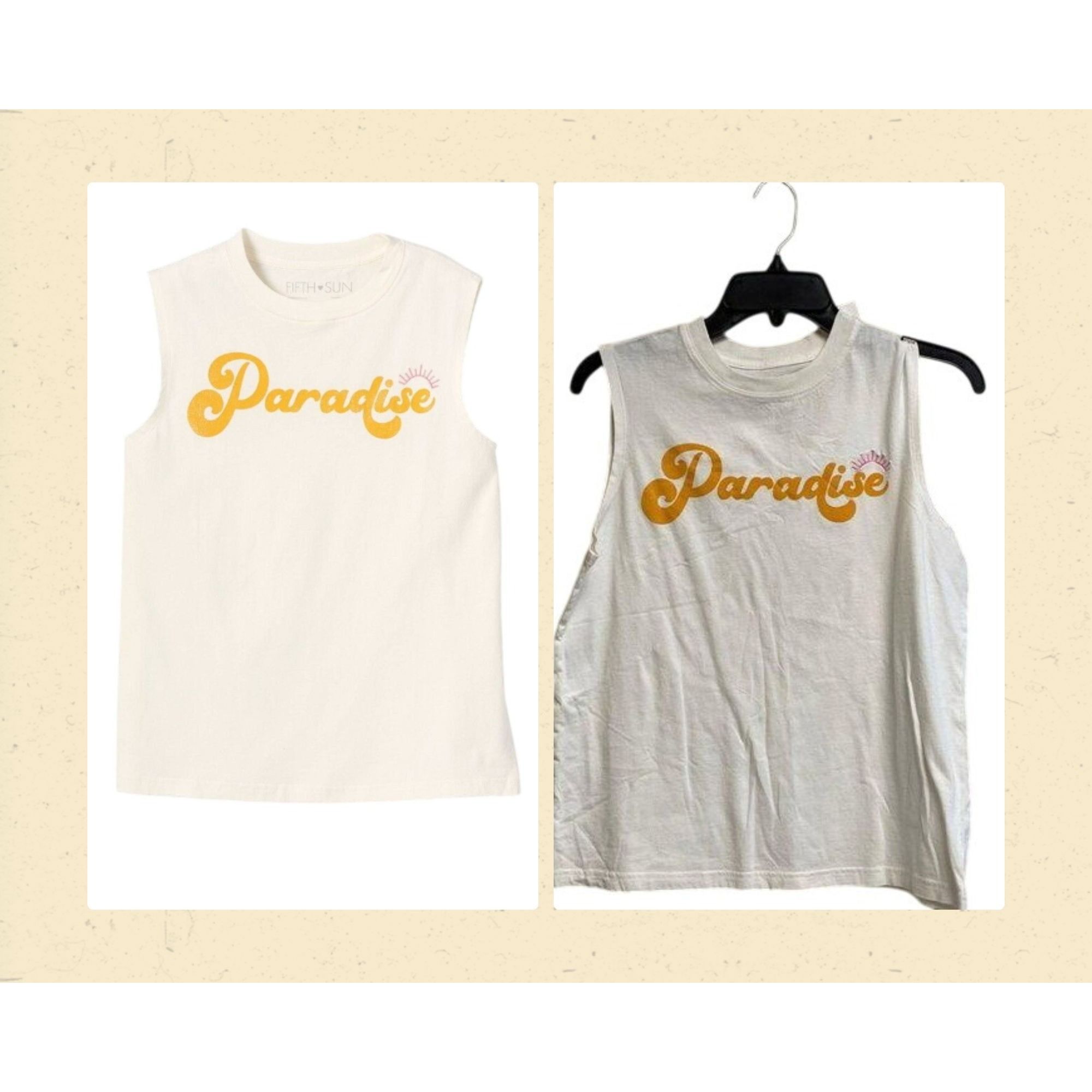 Other Women's Paradise Graphic Tank Top - Cream XL Size XL / US 12-14 / IT 48-50 - 1 Thumbnail