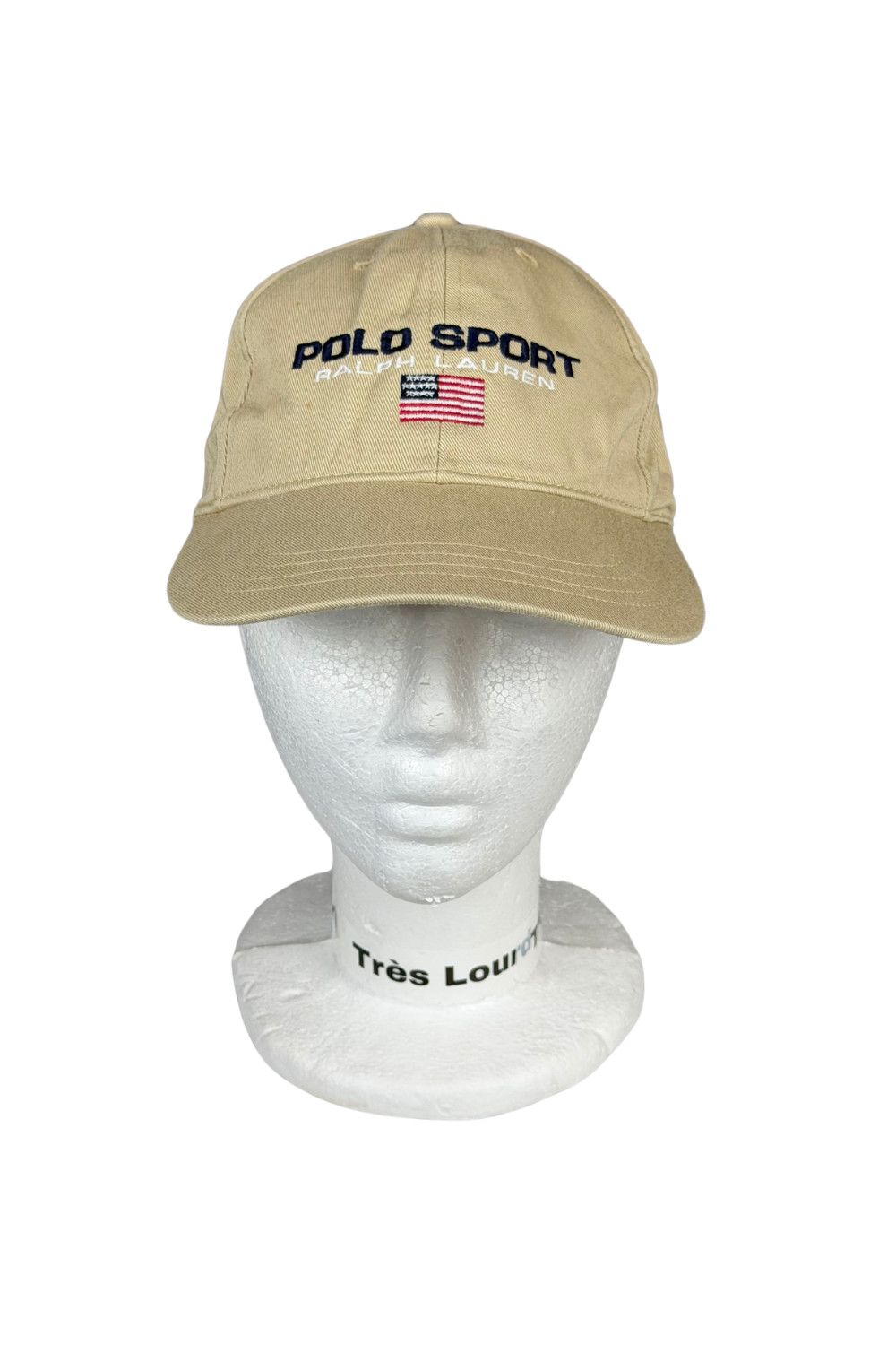 Polo Ralph Lauren Vintage Polo Sport Ralph Lauren USA Flag Cap Khaki Strapback Size ONE SIZE - 4 Thumbnail