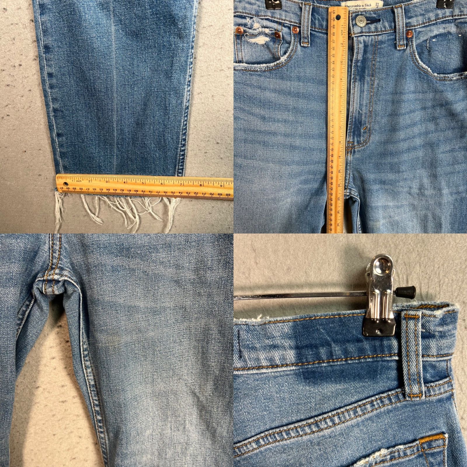 Abercrombie & Fitch Abercrombie & Fitch Womens Jeans 27 4R Ultra High Rise Ankle Straight Blue Size 27" / US 4 / IT 40 - 8 Thumbnail
