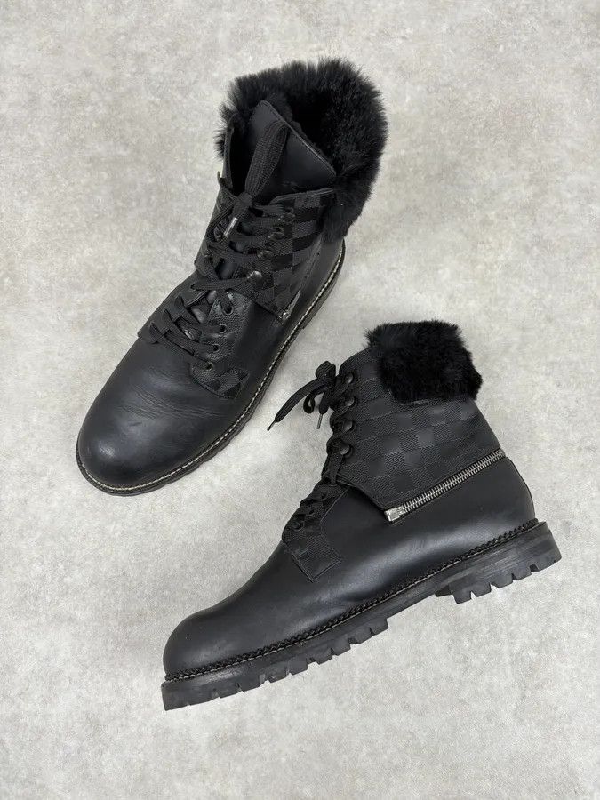 Louis Vuitton Louis Vuitton Black Damier Leather Classy Derby Boots Size US 10.5 / EU 43-44 - 5 Thumbnail