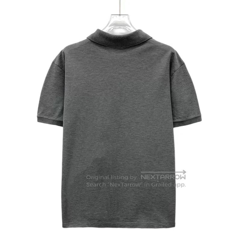 Louis Vuitton Louis Vuitton Grey logo embroidered cotton polo neck short Size US M / EU 48-50 / 2 - 2 Thumbnail