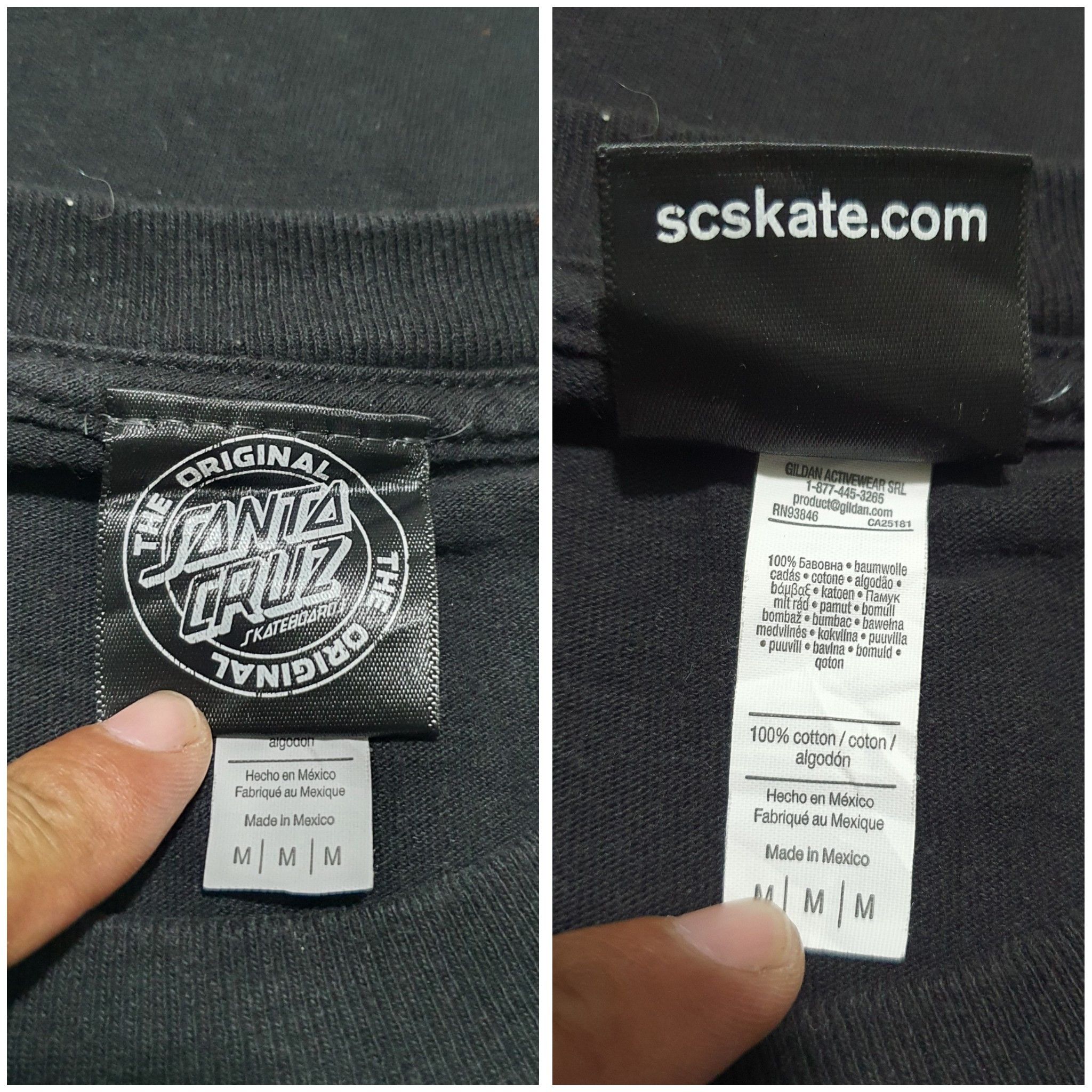 Santa Cruz Skateboards SANTA CRUZ 20”/28” BLACK T-SHIRT Size US M / EU 48-50 / 2 - 7 Thumbnail