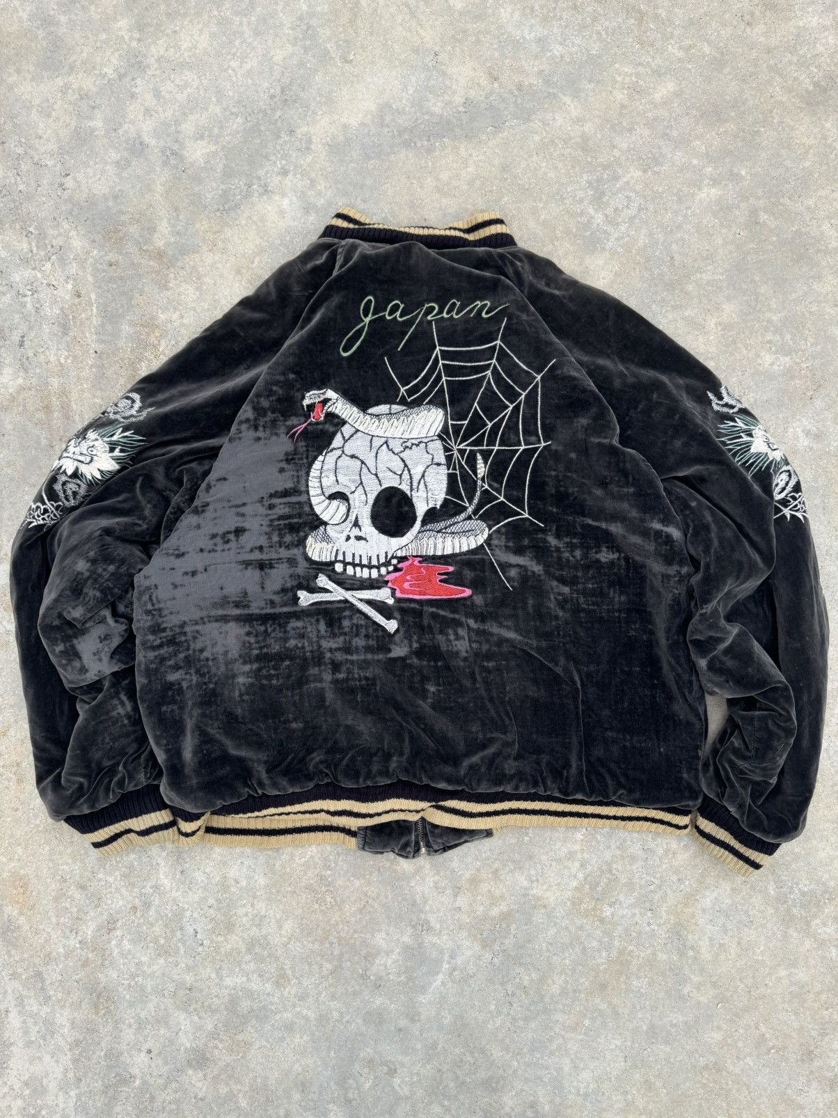 Other Sukajan Japan Bomber Jacket Vintage Skull Dragon Design Y2K Size US XL / EU 56 / 4 - 1 Thumbnail