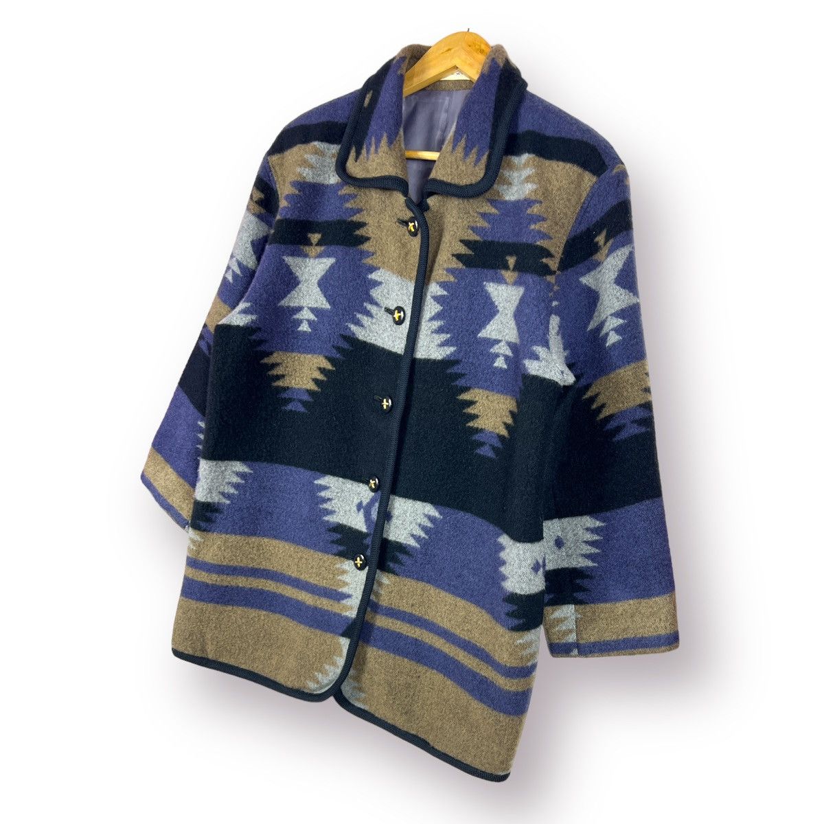 Japanese Brand 🔥 CLEAN HEART COAT NAVAJO / CHIMAYO DESIGN Size L / US 10 / IT 46 - 2 Thumbnail