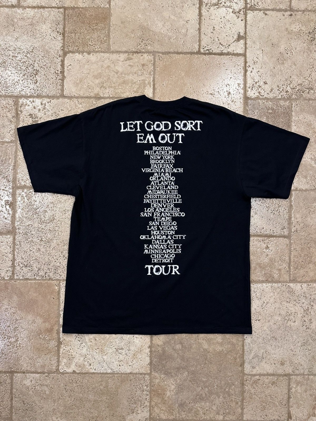 Rap Tees Clipse Logo “Let God Sort Em Out” Tour Dates Black Rap Tee Size US XL / EU 56 / 4 - 9 Thumbnail