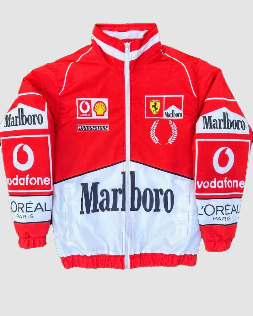 Japanese Brand MARLBORO UNISEX FORMULA 1 RACING JACKET VINTAGE OUTERWEAR Size US L / EU 52-54 / 3 - 1 Thumbnail