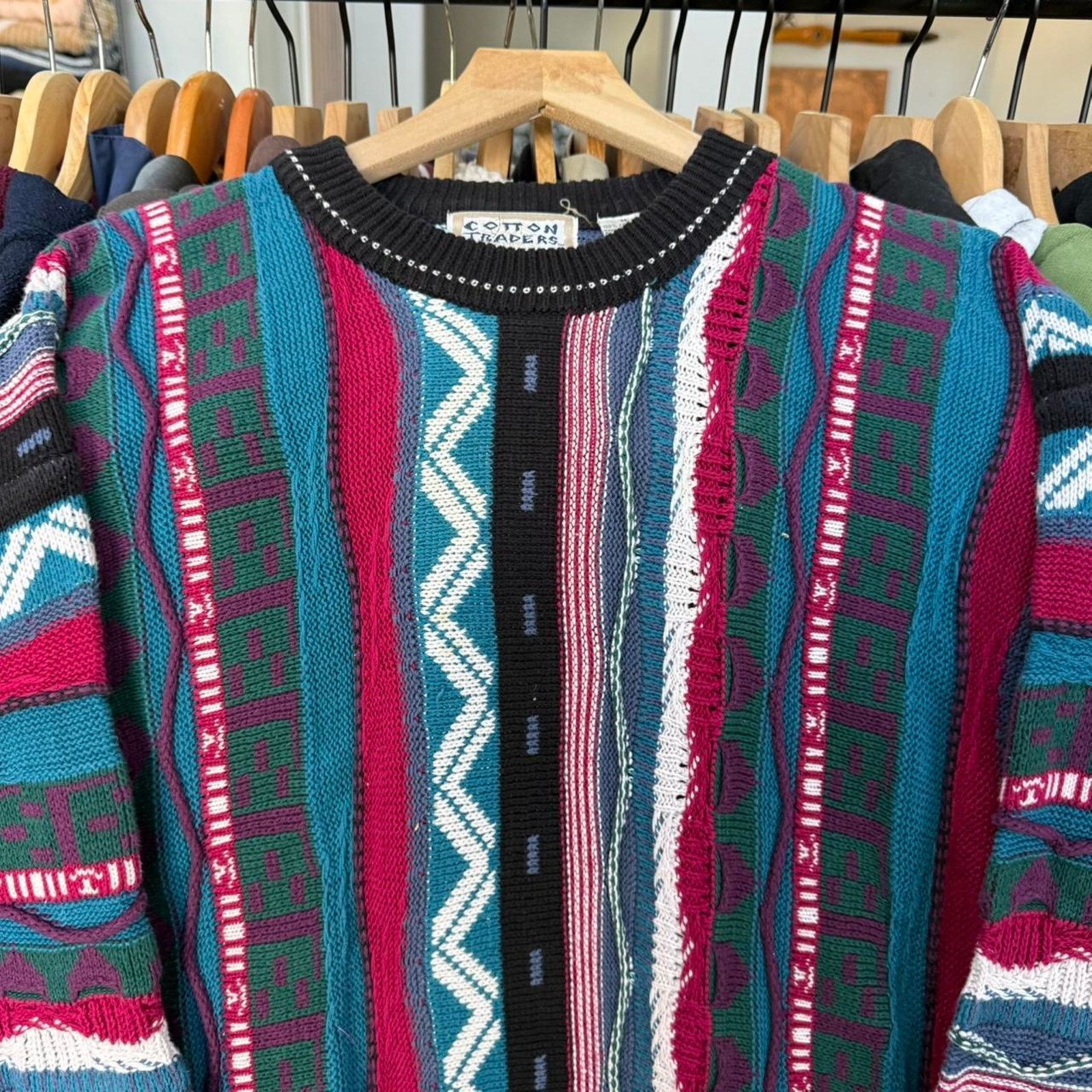 Cotton Traders Vintage 90s Cotton Traders Coogi Style Sweater RARE Size US M / EU 48-50 / 2 - 2 Thumbnail