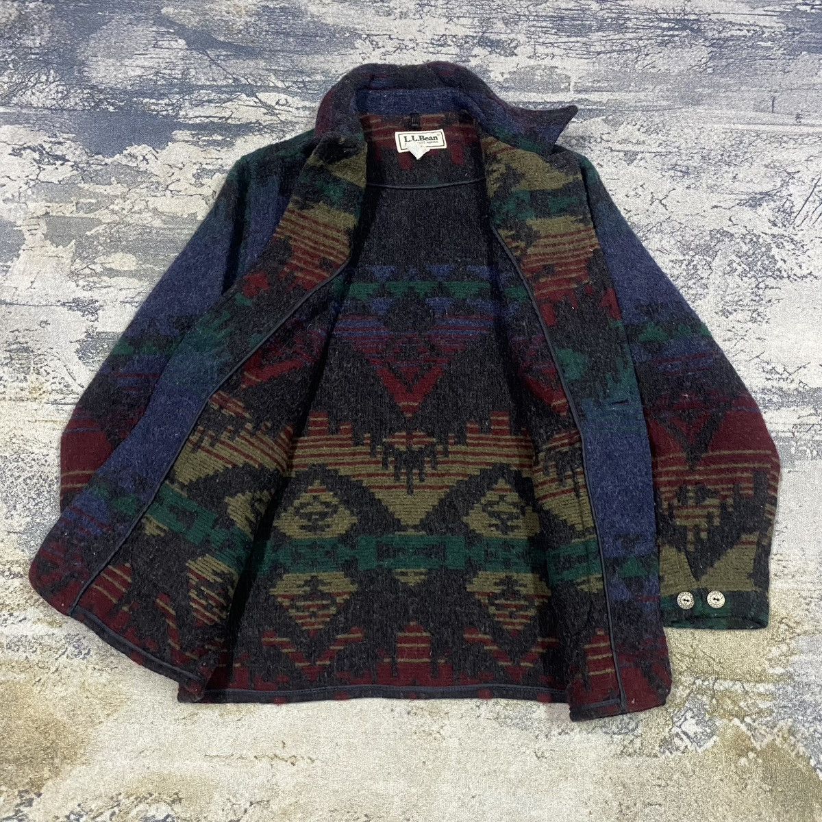 L.L. Bean Vintage LL Bean Navajo Aztec Wool Jacket Size US M / EU 48-50 / 2 - 8 Thumbnail