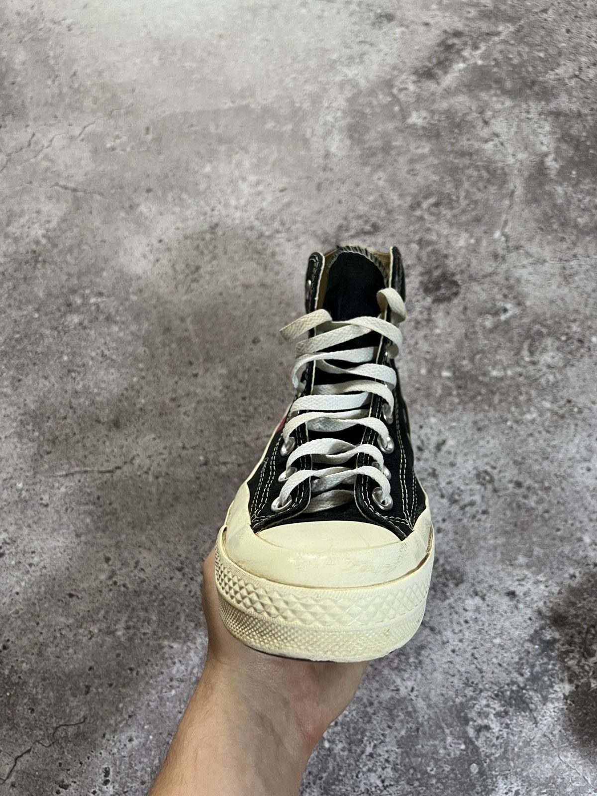 Comme des Garcons Comme Des Garçons Converse High Top Black Heart Used Size US 9 / IT 39 - 9 Thumbnail