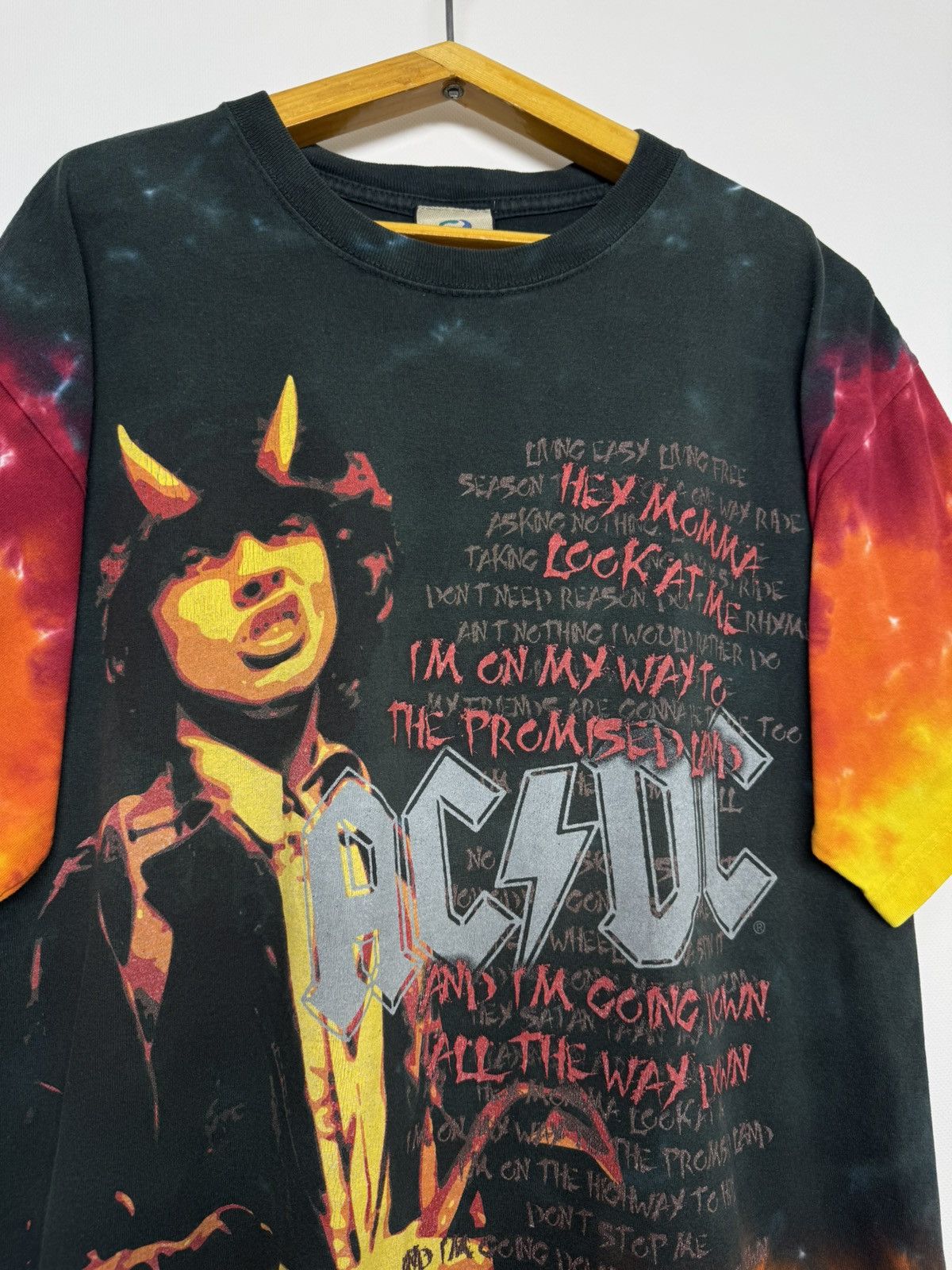 AC/DC Vintage Y2k 2006 Liquid Blue AC/DC All Over Print T-Shirt Size US L / EU 52-54 / 3 - 6 Thumbnail