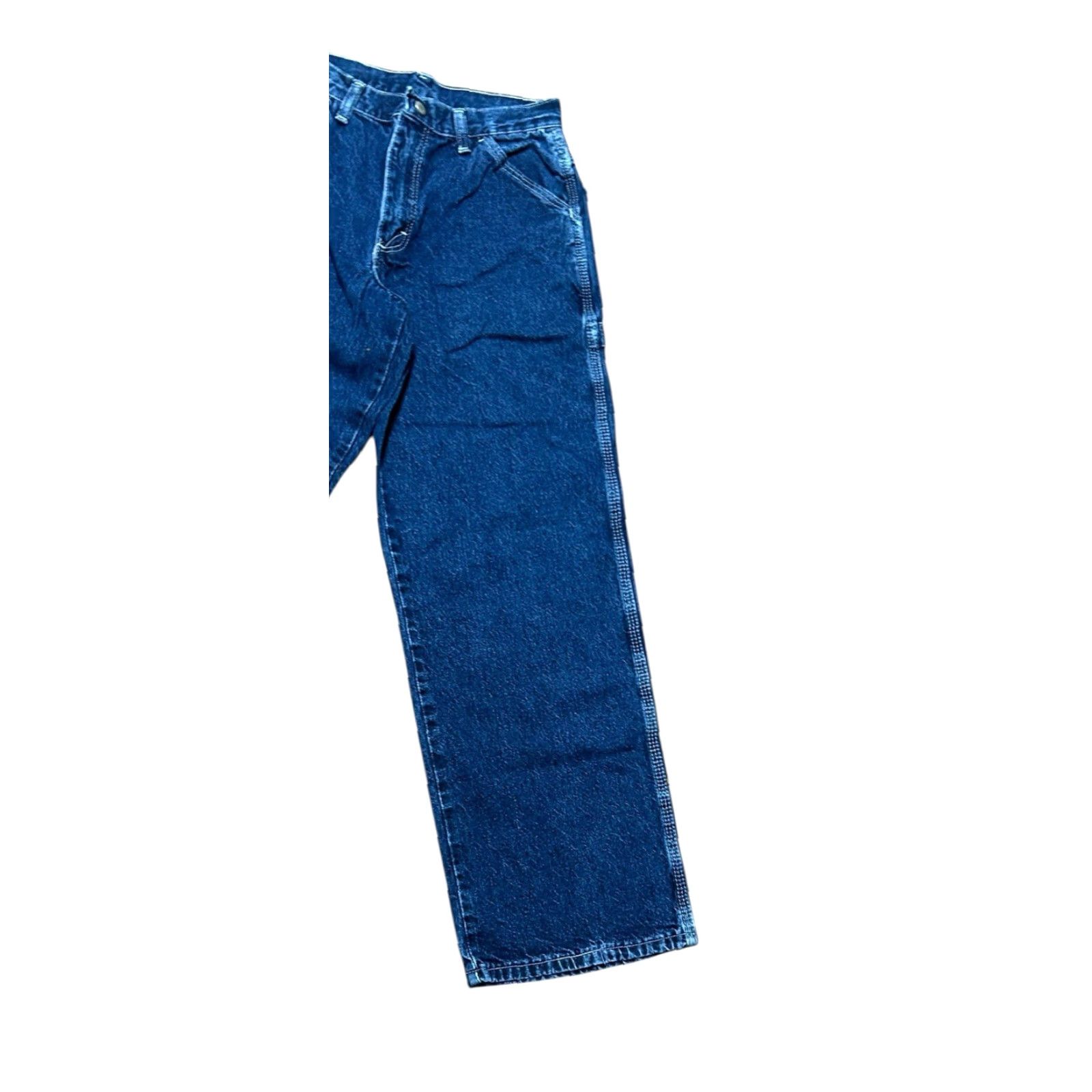 Wrangler VINTAGE Wrangler Hero Industrial Wear Dark Blue Denim Jeans Women Sz 16 Wrangler Cowboy Cut 5-Pocket Regular Inseam 28" Size 38" / US 16 / IT 52 - 3 Thumbnail