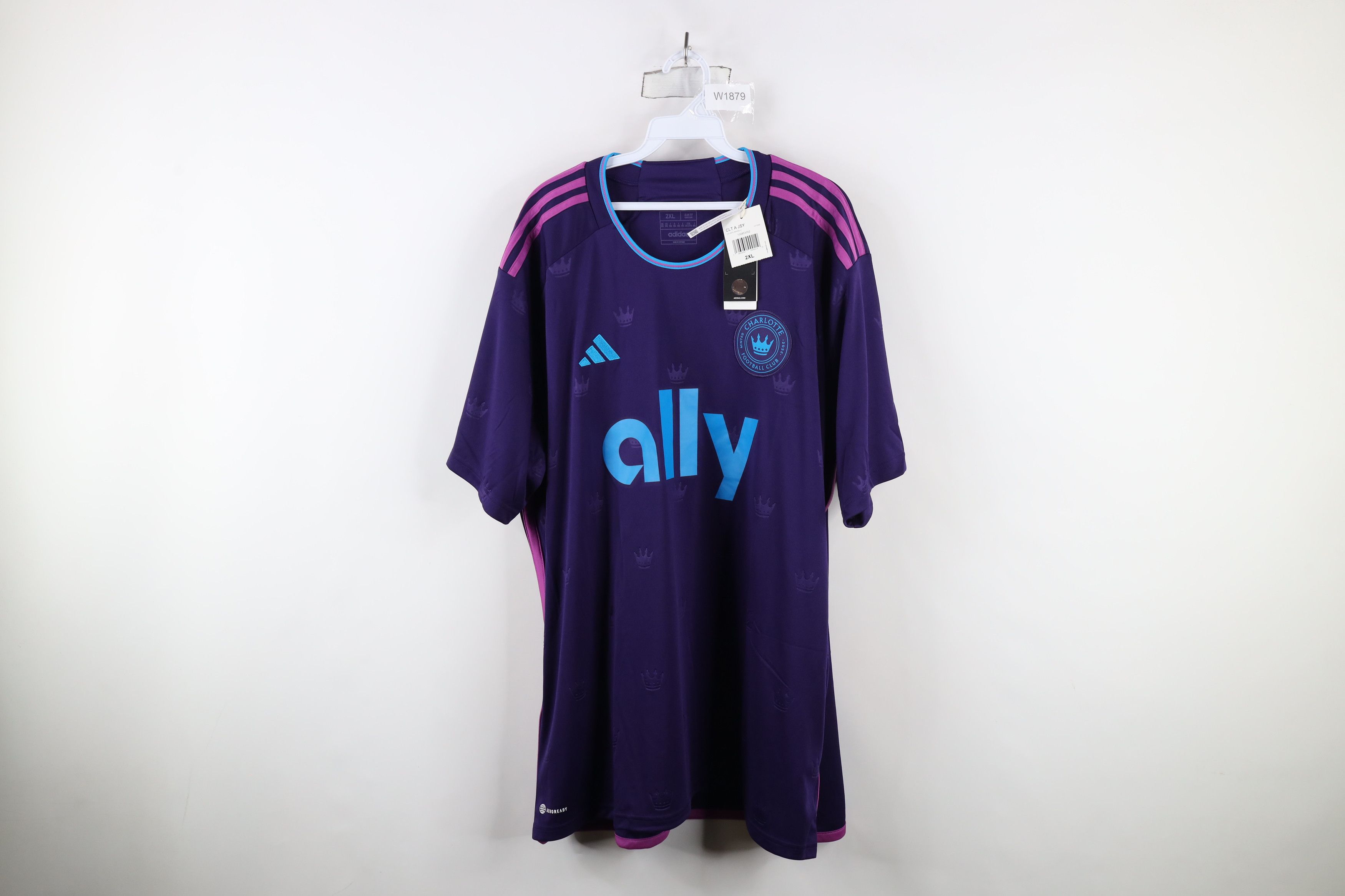 Adidas × Vintage New Adidas Charlotte Football Club Soccer Jersey Purple Size US XXL / EU 58 / 5 - 1 Thumbnail