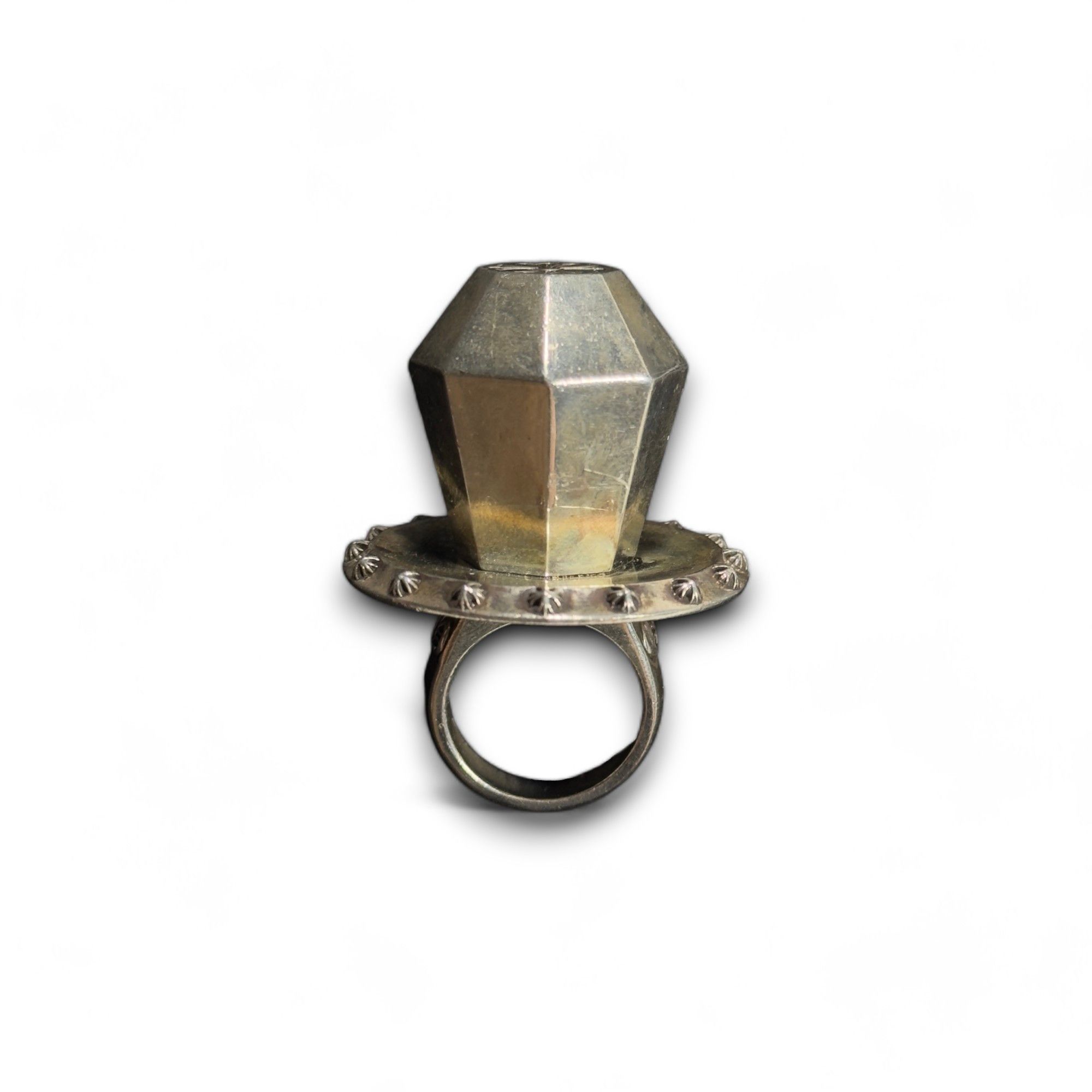 Pre-owned Chrome Hearts 0.925 Silver Ring Pop Ring