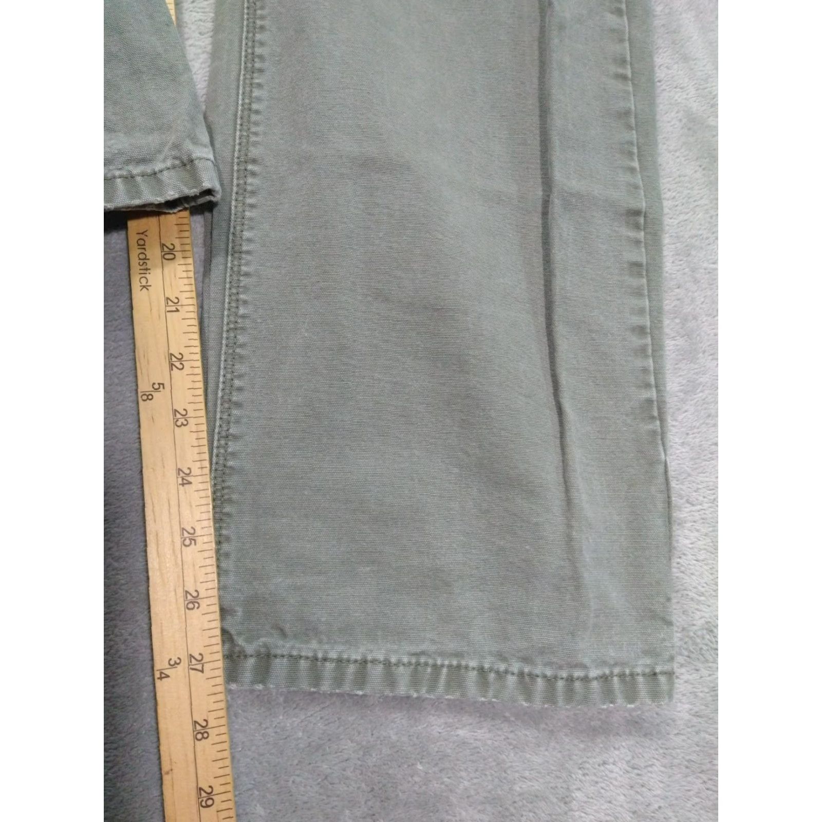 Eddie Bauer Eddie Bauer Pants Mens 38x30 Green Duck Canvas Utility Outdoor Workwear Casual Pants 5-Pocket Straight Rise Mid Green Mens Size US 38 / EU 54 - 5 Thumbnail
