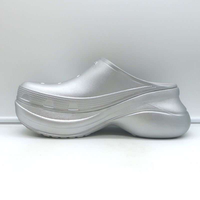 Balenciaga × Crocs Balenciaga x Crocs Platform Mules Silver Size 41 Size US 11 / IT 41 - 10 Thumbnail