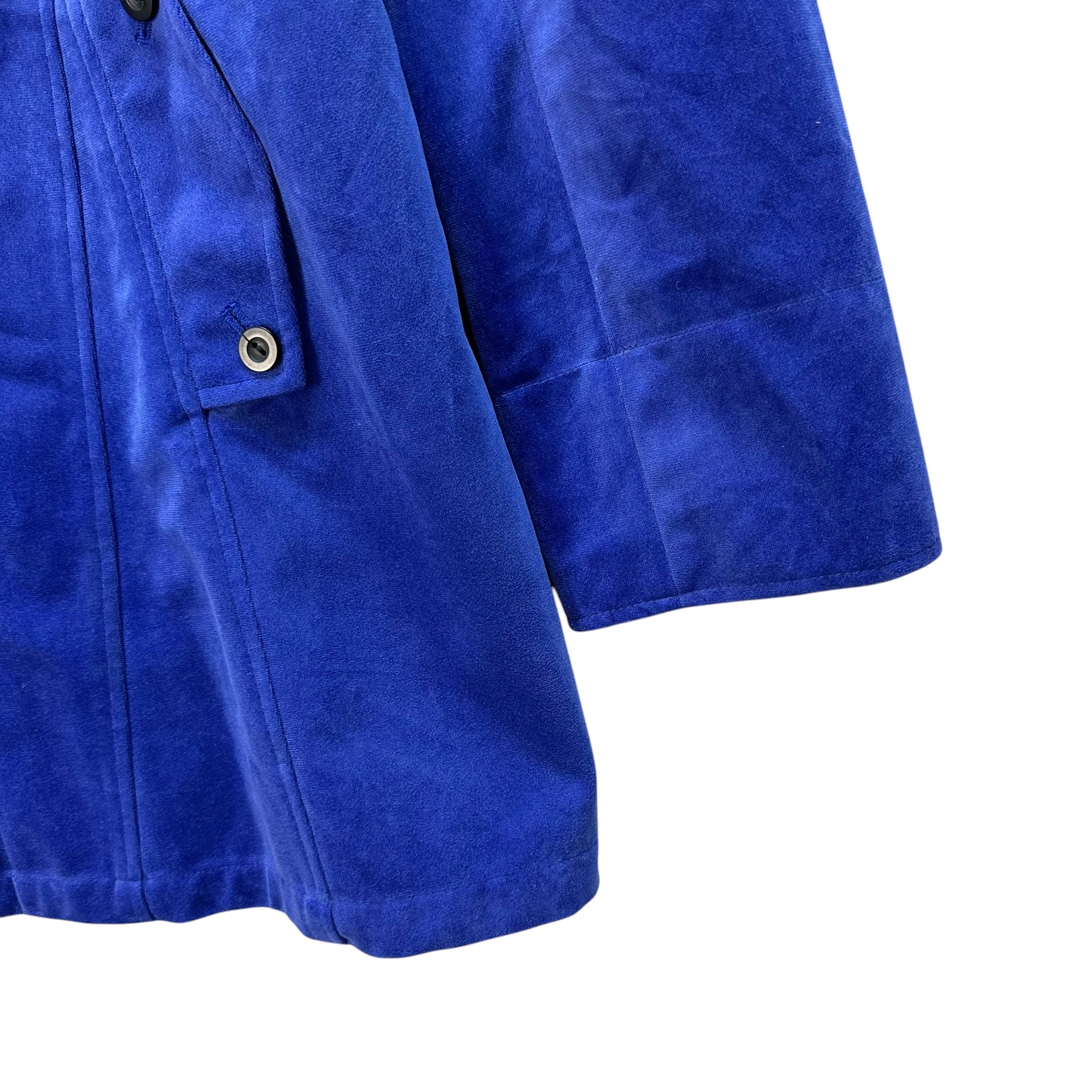 Longchamp LONGCHAMP Stand Collar Blue Button Jacket #A71-1734 Size L / US 10 / IT 46 - 6 Thumbnail