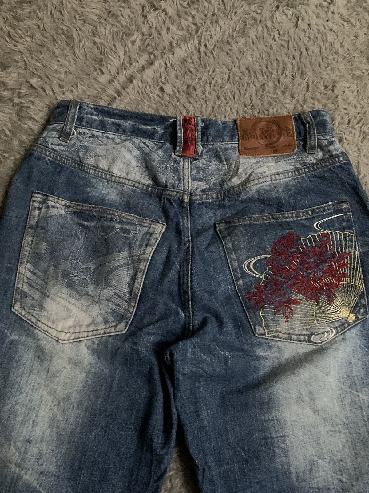 20471120 Vintage Karakuri Tamashii Oni Mask Denim Pant erd grunge Size US 30 / EU 46 - 10 Thumbnail