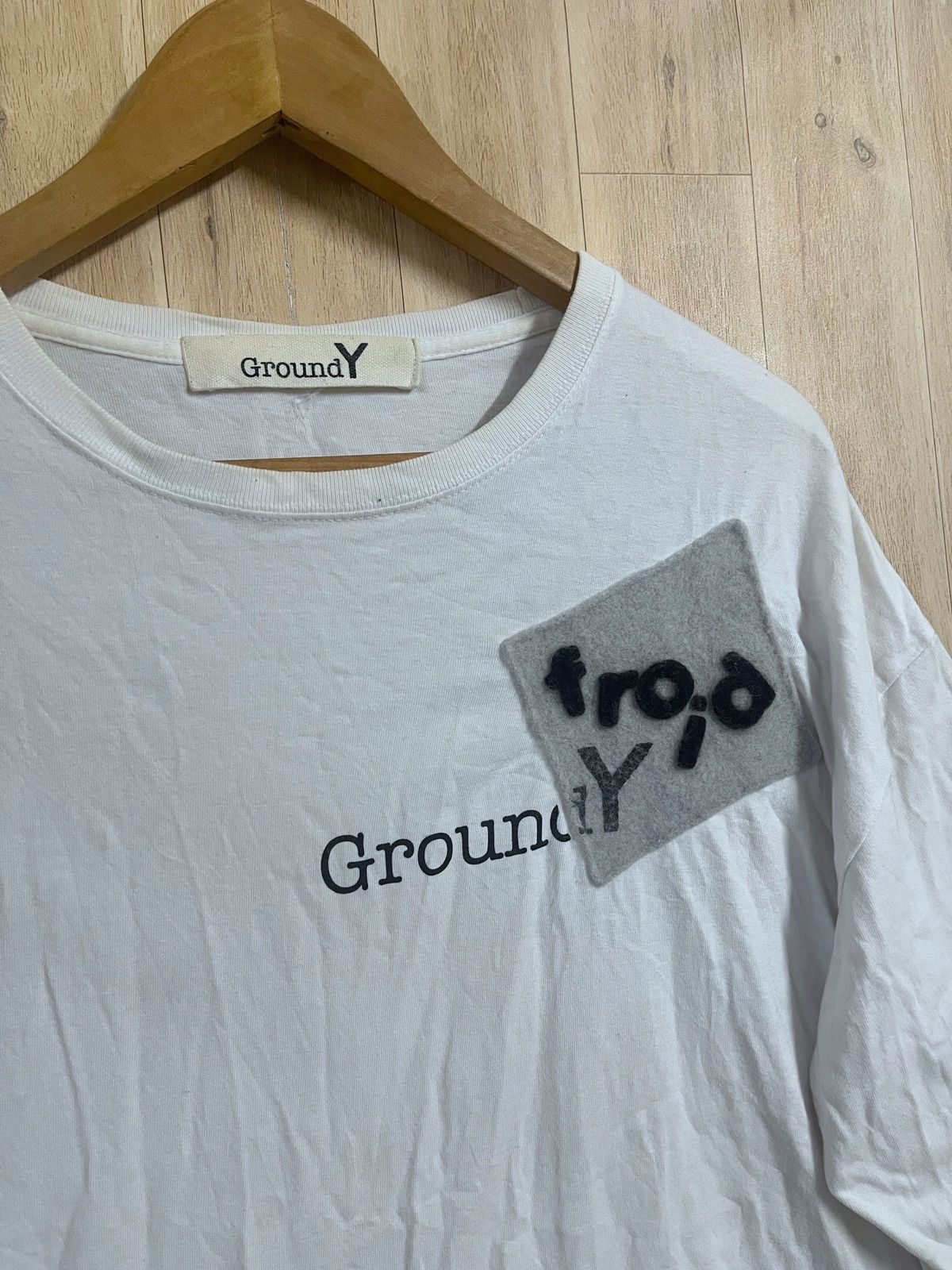 Japanese Brand × Y's for Men × Yohji Yamamoto Yohji Yamamoto Y ground T shirt XL Y’s For Living Spellout Size US XL / EU 56 / 4 - 5 Thumbnail