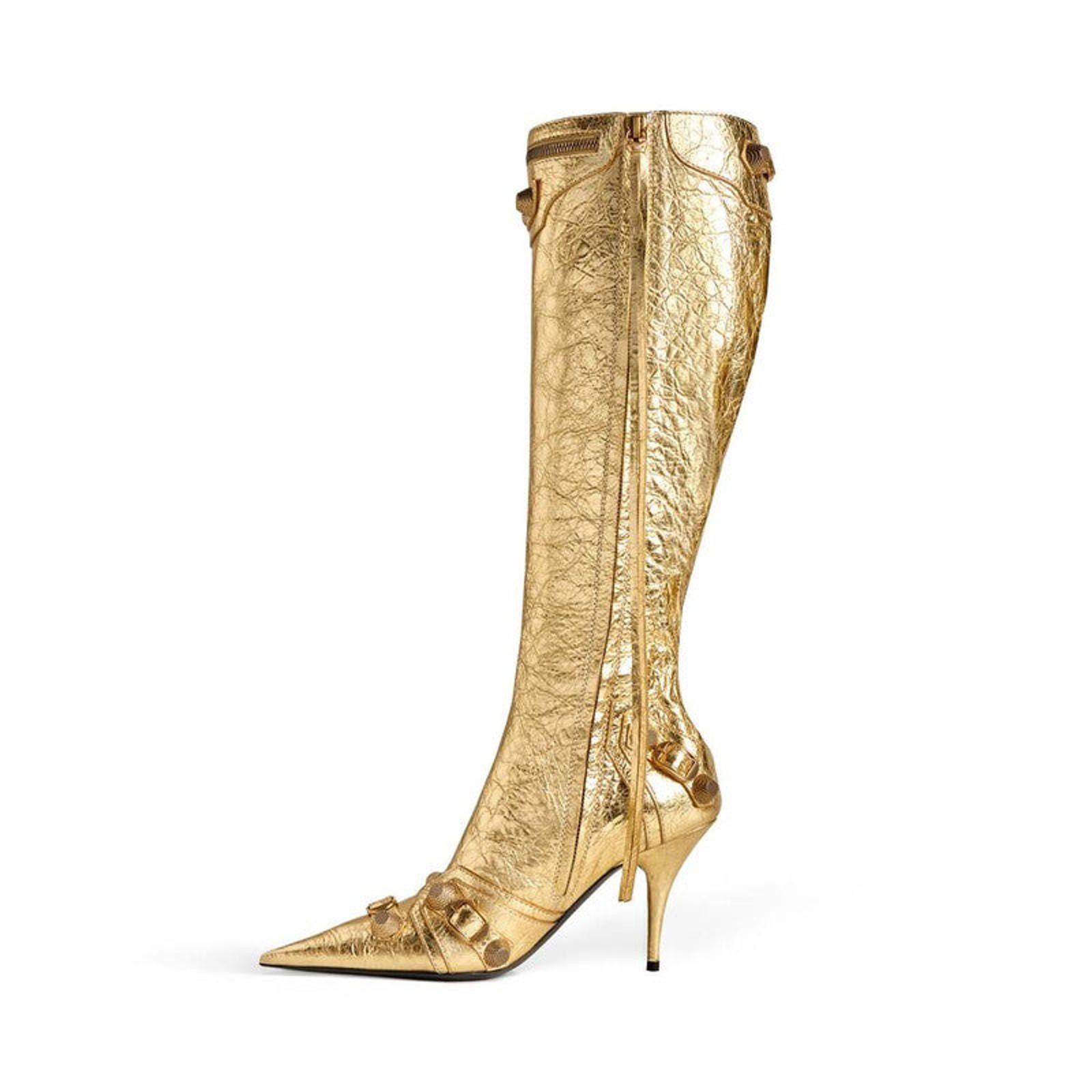 Balenciaga Balenciaga Cagole Metallized Boots Size US 5 / IT 35 - 3 Thumbnail