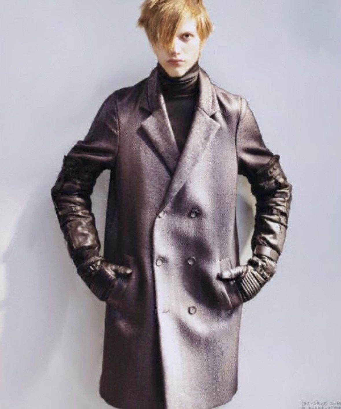 Raf Simons A/W 2007 Long Leather Biker Gloves Size ONE SIZE - 10 Thumbnail