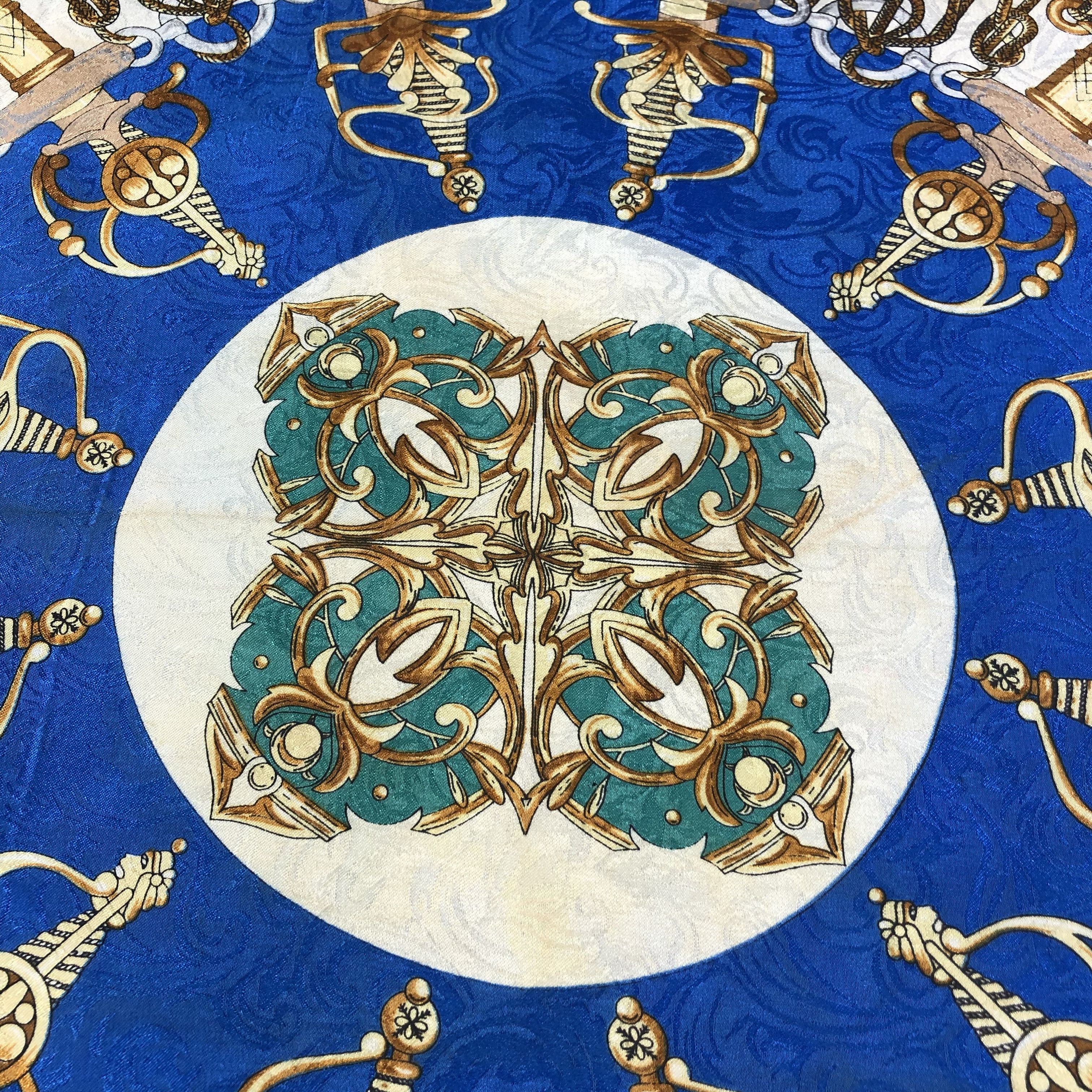 Vintage Lucrezia Italy Luxury Silk Scarf M667 Size ONE SIZE - 4 Thumbnail