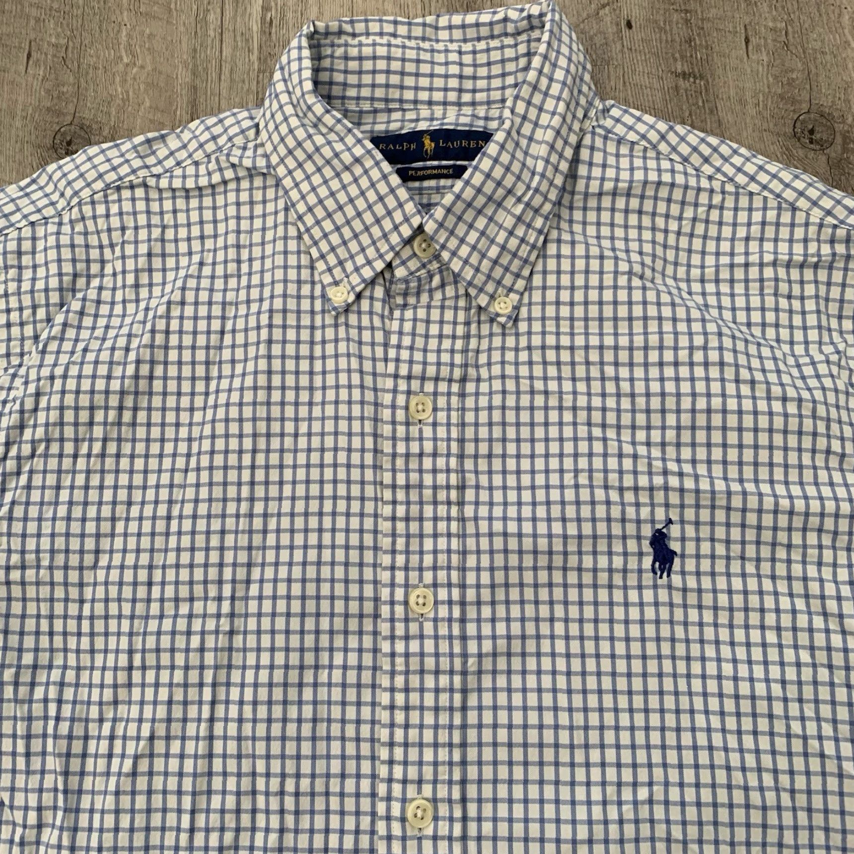 Ralph Lauren Ralph Lauren Performance Shirt Mens Large Classic Blue Plaid Button Down Size US L / EU 52-54 / 3 - 6 Thumbnail