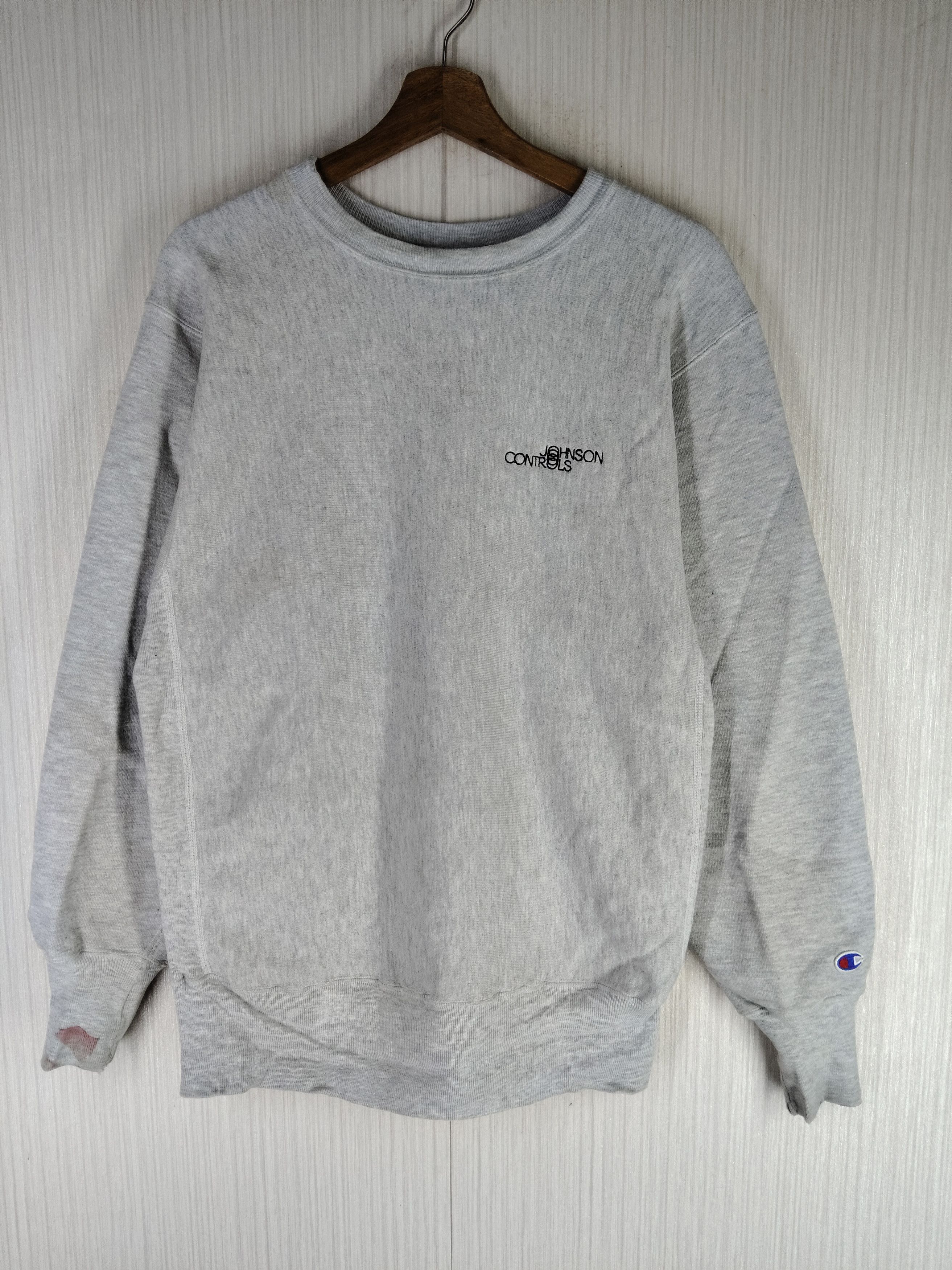 Champion Vintage 90s Champion Reverse Weave Johnson Controls Sweat Size US L / EU 52-54 / 3 - 1 Thumbnail