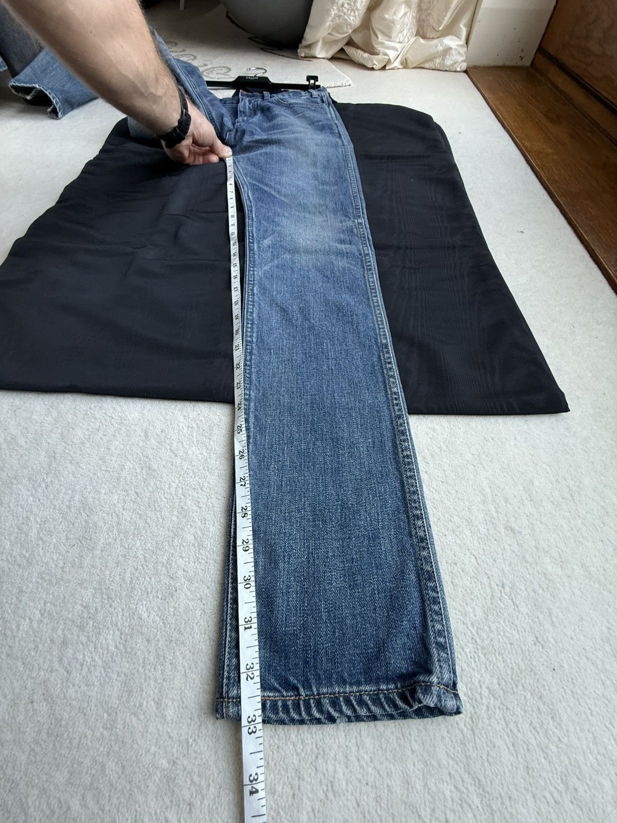 Celine FW22 Celine Hedi Slimane blue skinny jeans in Union wash 29 Size US 29 - 7 Thumbnail