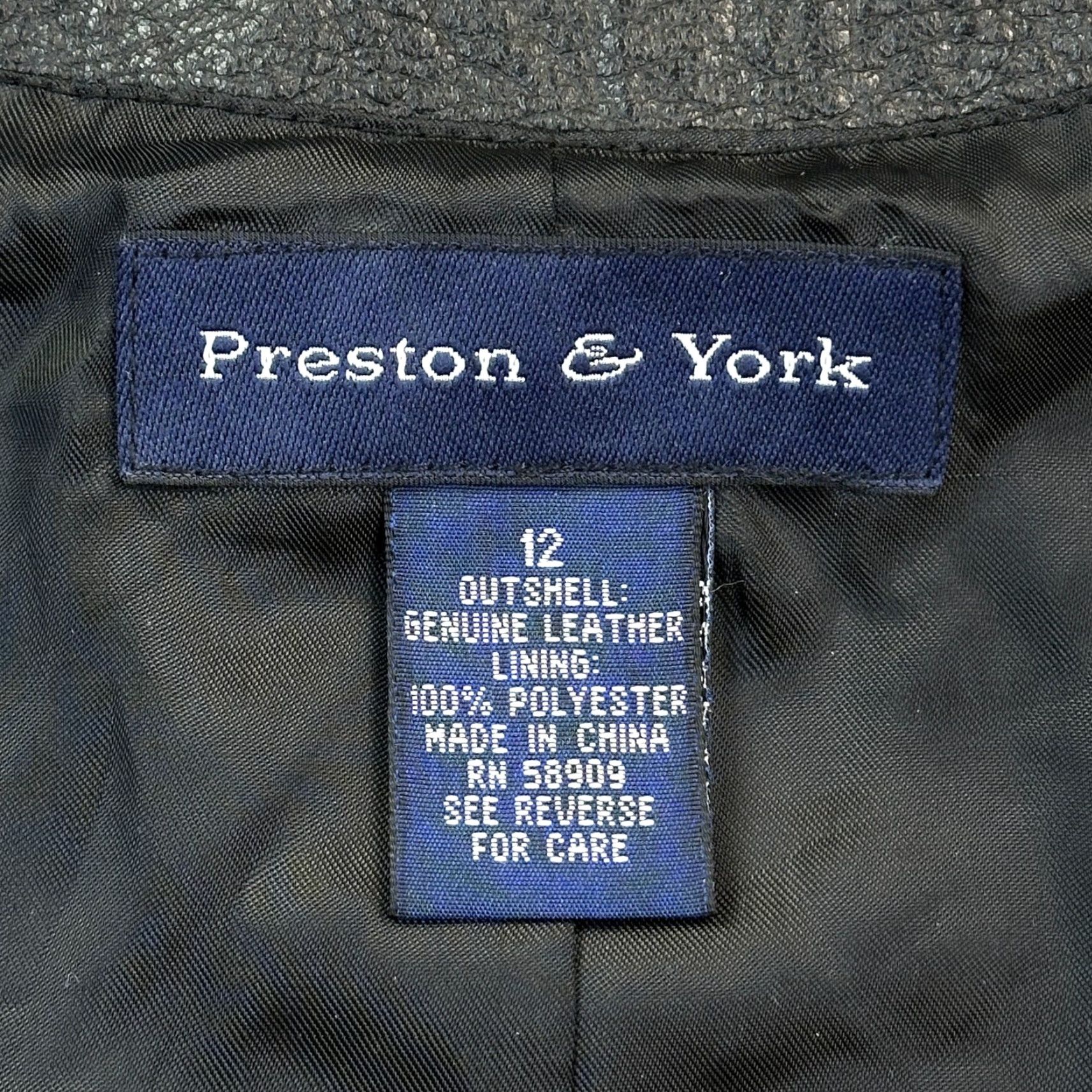 Preston & York VINTAGE Preston & York Vest Women's 12 Black Leather Full Zip Minimalist Casual Size XL / US 12-14 / IT 48-50 - 3 Thumbnail