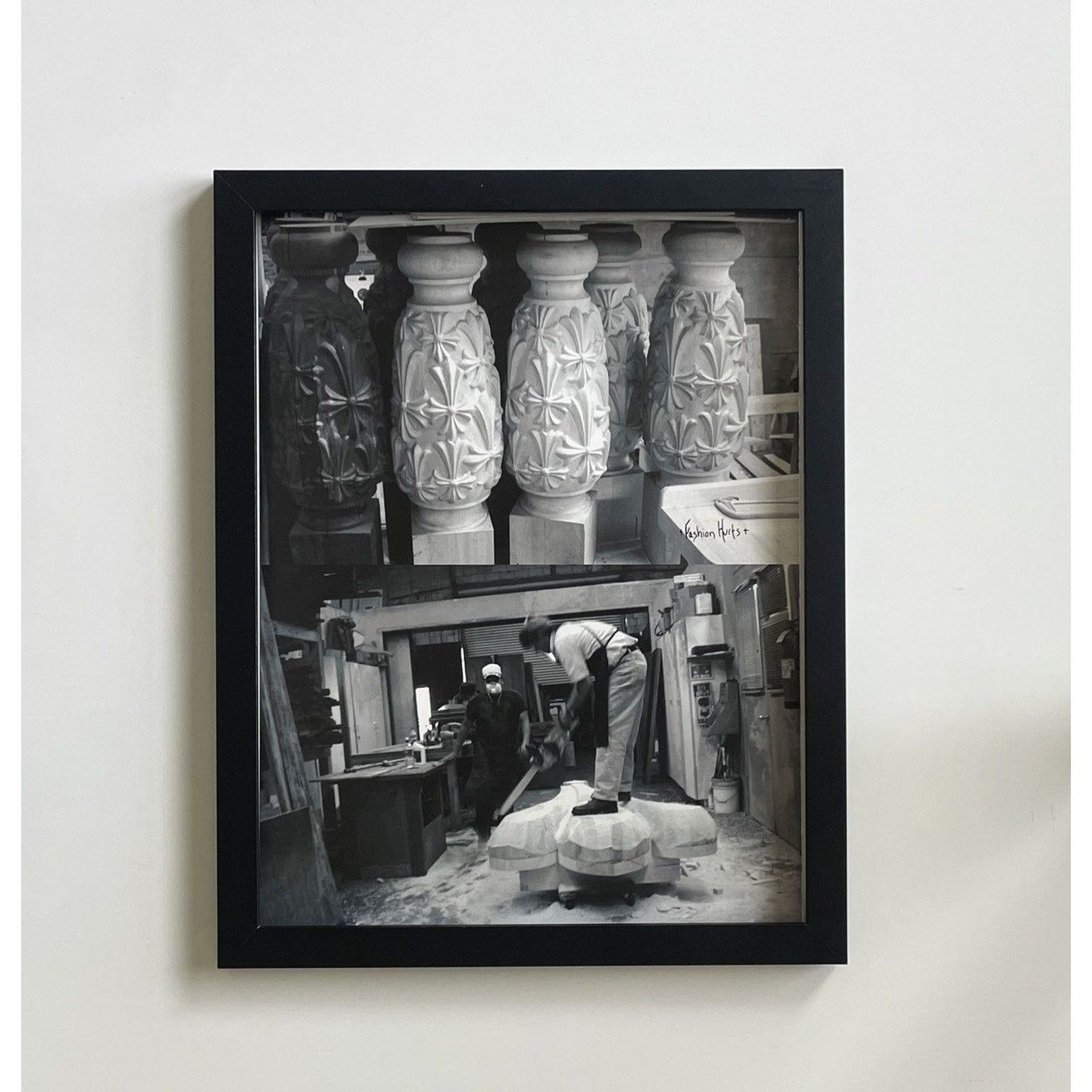 Chrome Hearts × Vintage Chrome Hearts wooden cross photo Poster framed 11x14 Size ONE SIZE - 1 Thumbnail