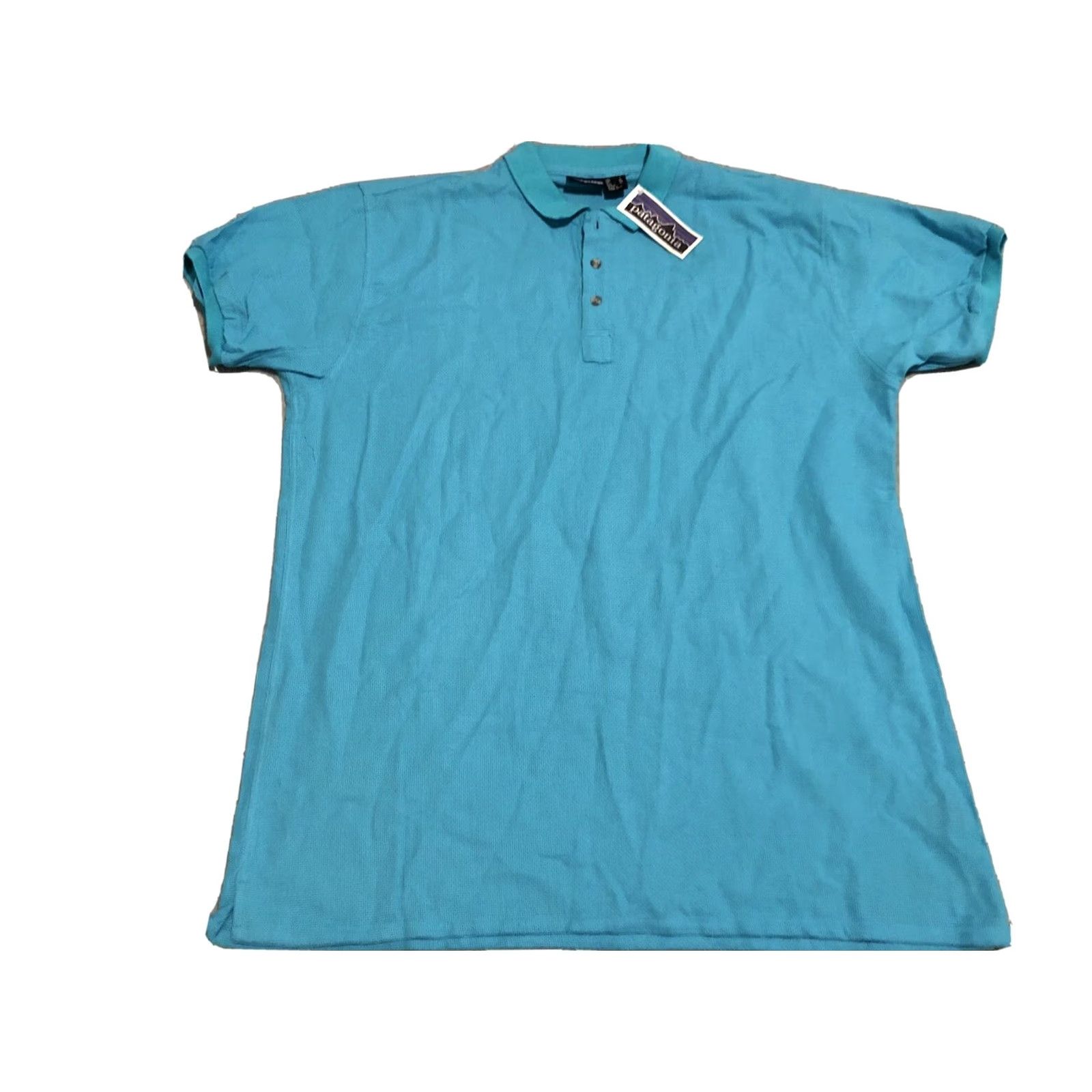 Patagonia VINTAGE Patagonia Polo Shirt Mens Large NWT Turquoise Cotton 1986 Polo Shirt Mens Large TS? Size US L / EU 52-54 / 3 - 2 Thumbnail