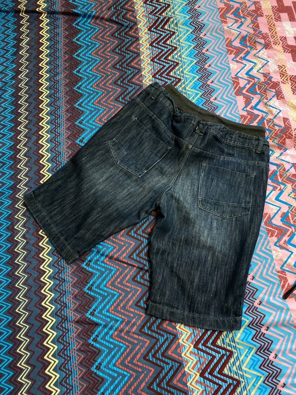 No Fear × Vintage Vintage Y2K Distressed Style Denim Tie Dye Shorts Size US 34 / EU 50 - 9 Thumbnail