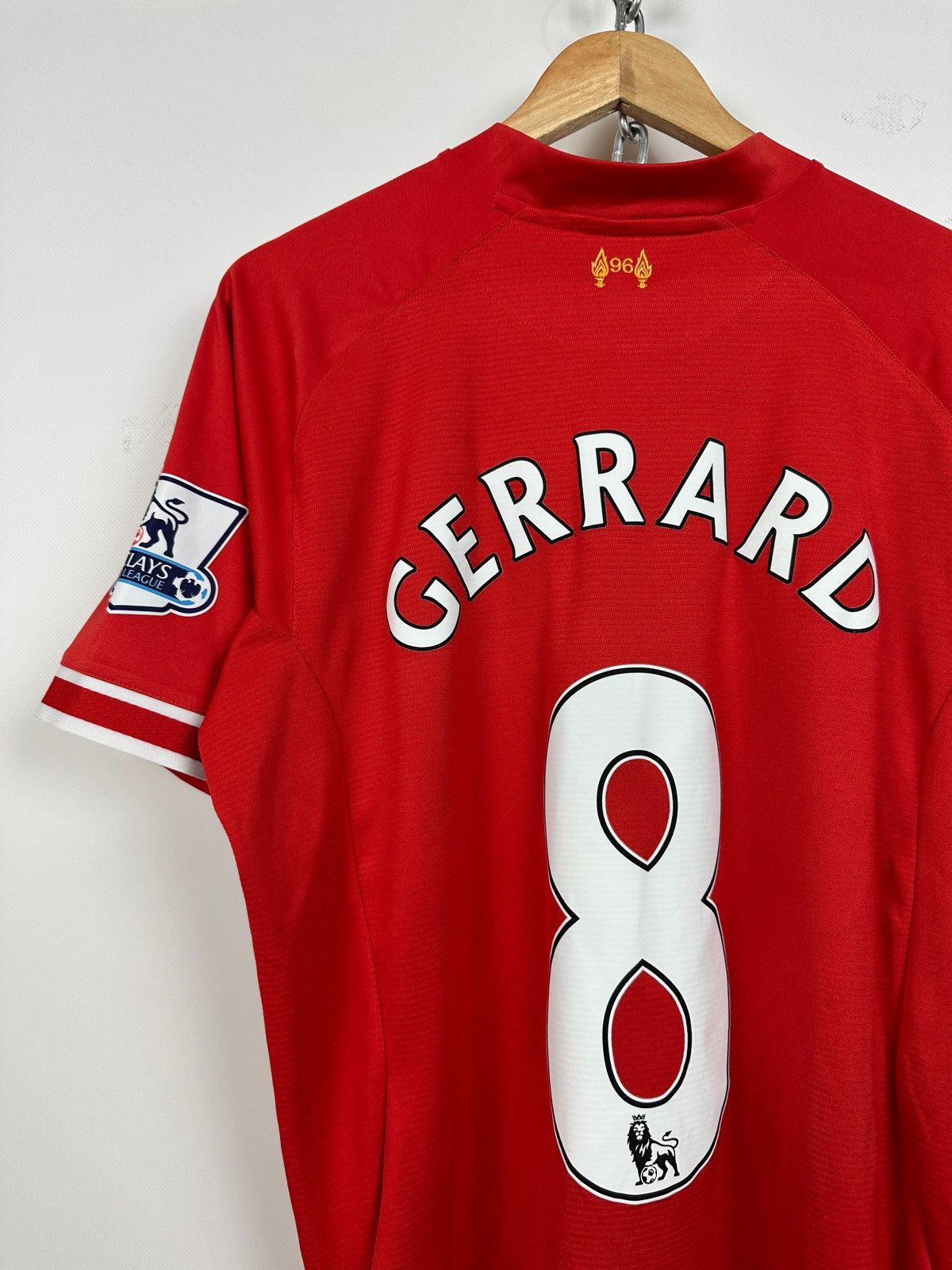 Vintage 2013/14 Warrior Liverpool Premier League Gerrard #8 Jersey Size US L / EU 52-54 / 3 - 14 Thumbnail