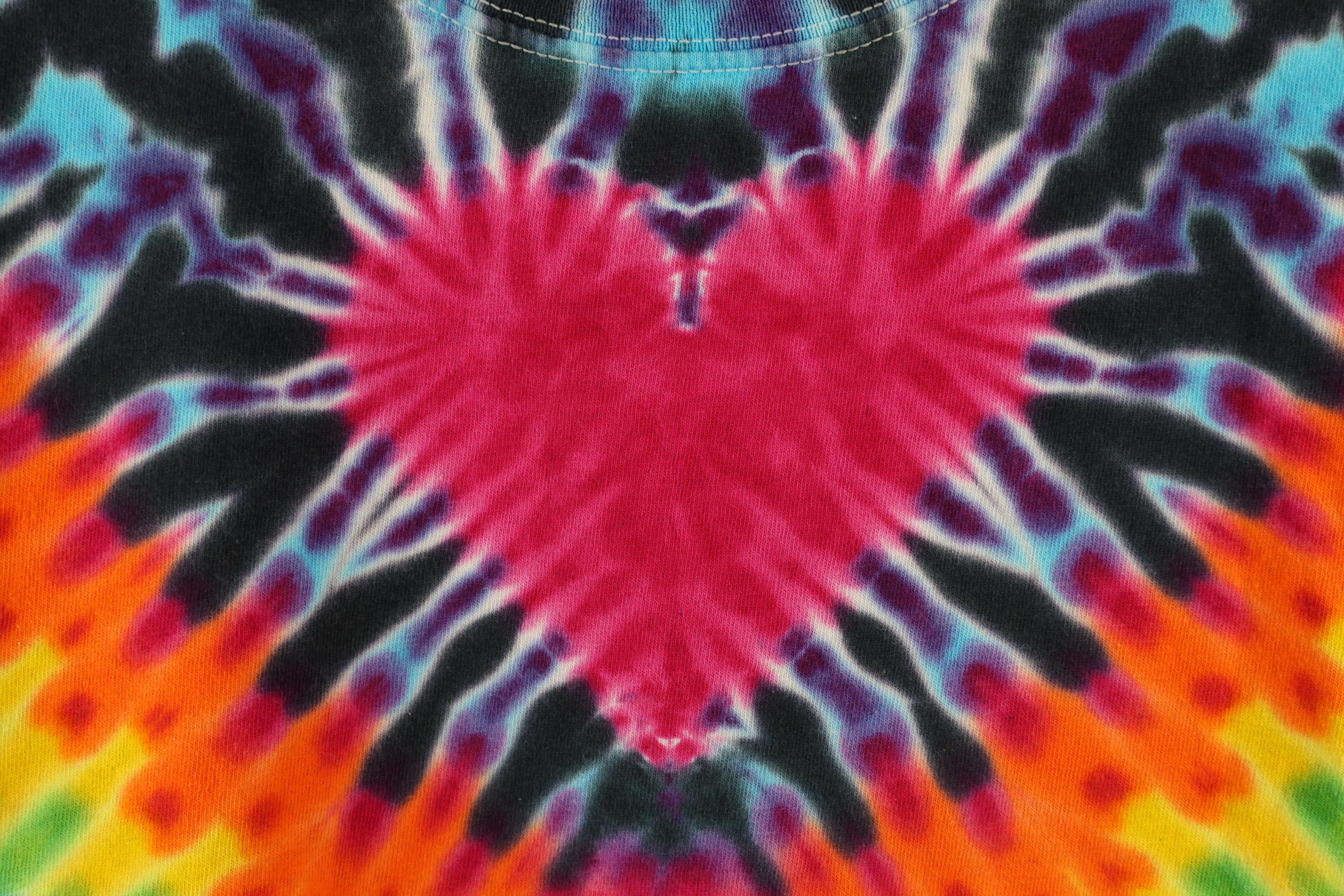 Vintage Vintage Y2K Streetwear Rainbow Tie Dye Heart T-Shirt Cotton Size S / US 4 / IT 40 - 4 Thumbnail
