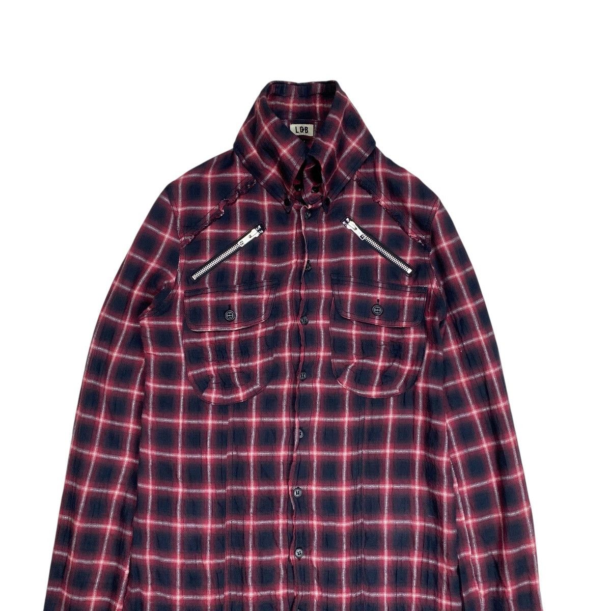 Le Grande Bleu (L.G.B.) LGB Distressed Plaid Flannel Shirts Size US XS / EU 42 / 0 - 8 Thumbnail