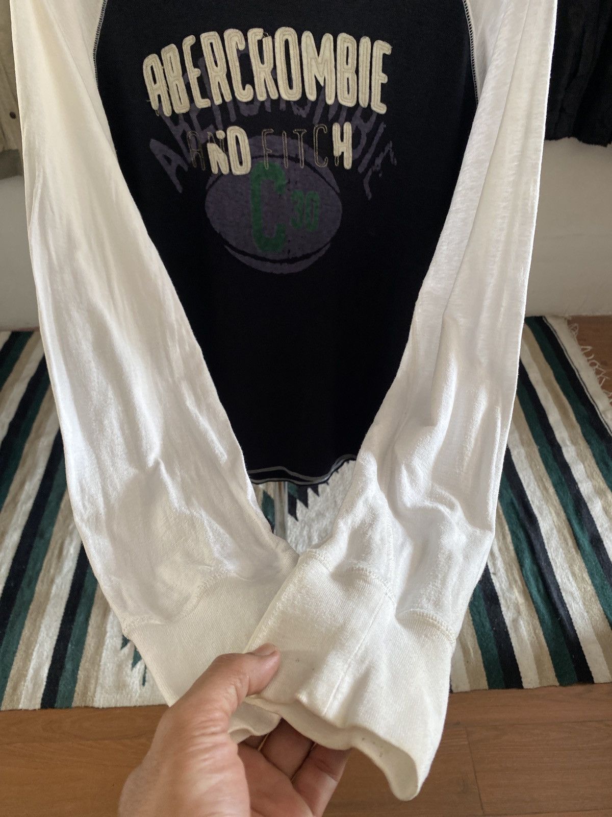 Abercrombie & Fitch Y2K Abercrombie & Fitch Raglan Muscle Long Sleeve in Black Size US L / EU 52-54 / 3 - 5 Thumbnail