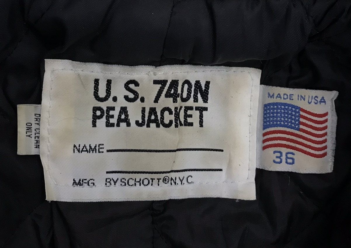 Schott × Vintage Vintage U.S. 740N Pea Jacket By Schott Made In Usa Jacket Size US M / EU 48-50 / 2 - 11 Thumbnail