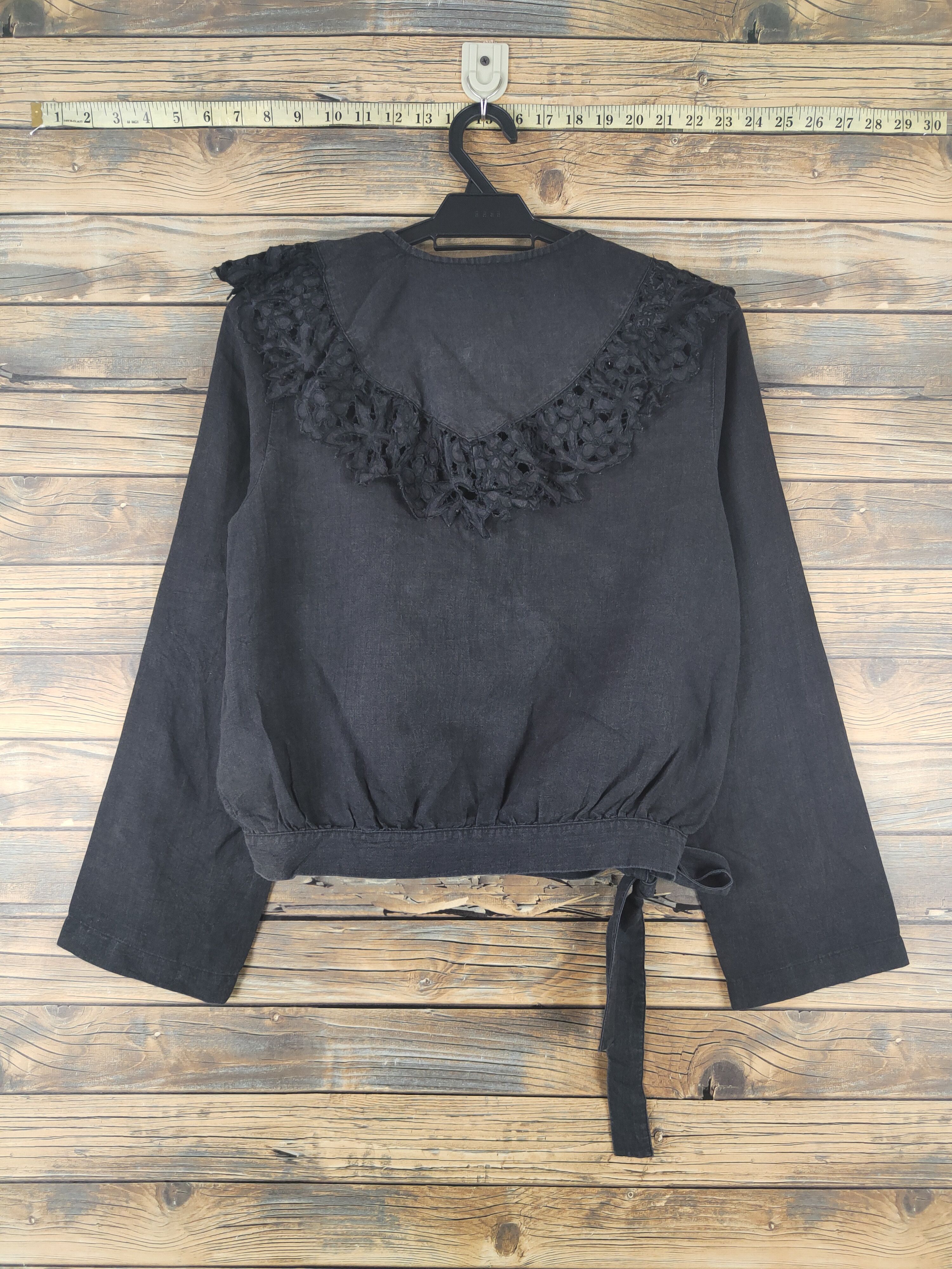 Japanese Brand × Vintage Vintage & Luxury Design Rekisama Black Blouses Size M / US 6-8 / IT 42-44 - 8 Thumbnail