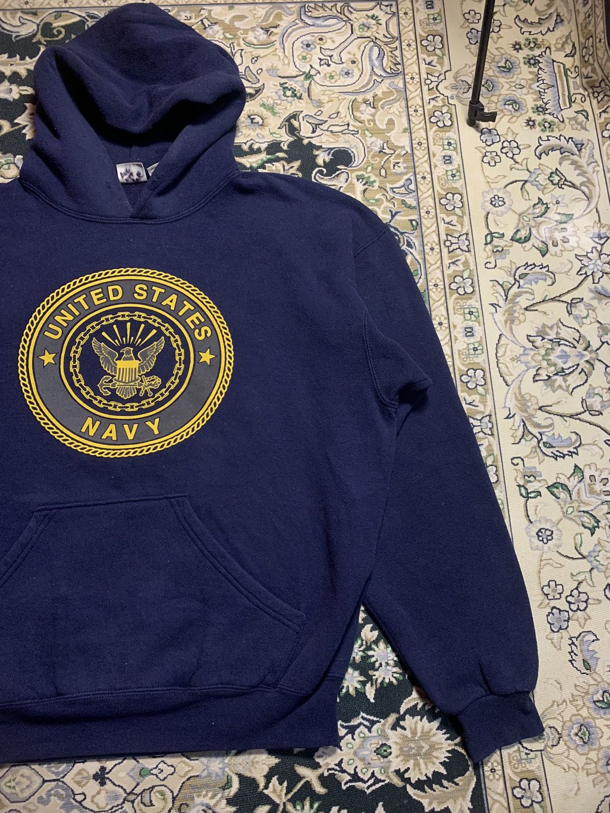 Vintage VINTAGE USN PULLOVER HOODIE REFLECTIVE LOGO RARE Size US L / EU 52-54 / 3 - 4 Thumbnail