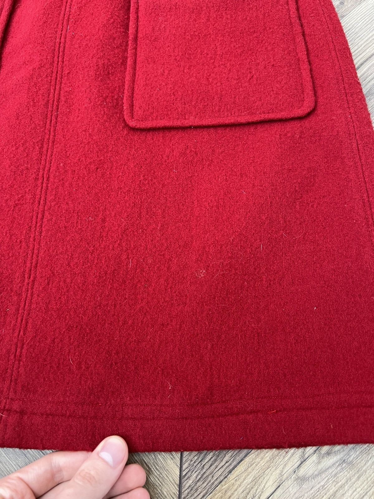Vintage × Weekend Max Mara Vintage Weekend Max Mara Cranberry Red Wool A-Line Skirt Size 26" / US 2 / IT 38 - 15 Thumbnail