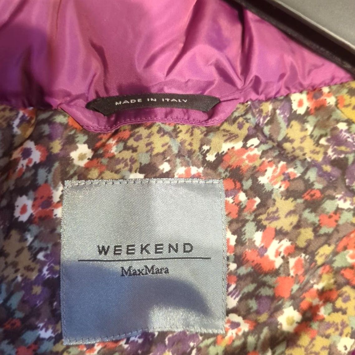 Max Mara MAXMARA WEEKEND Hooded Down Poncho Purple L Womens Size L / US 10 / IT 46 - 4 Thumbnail
