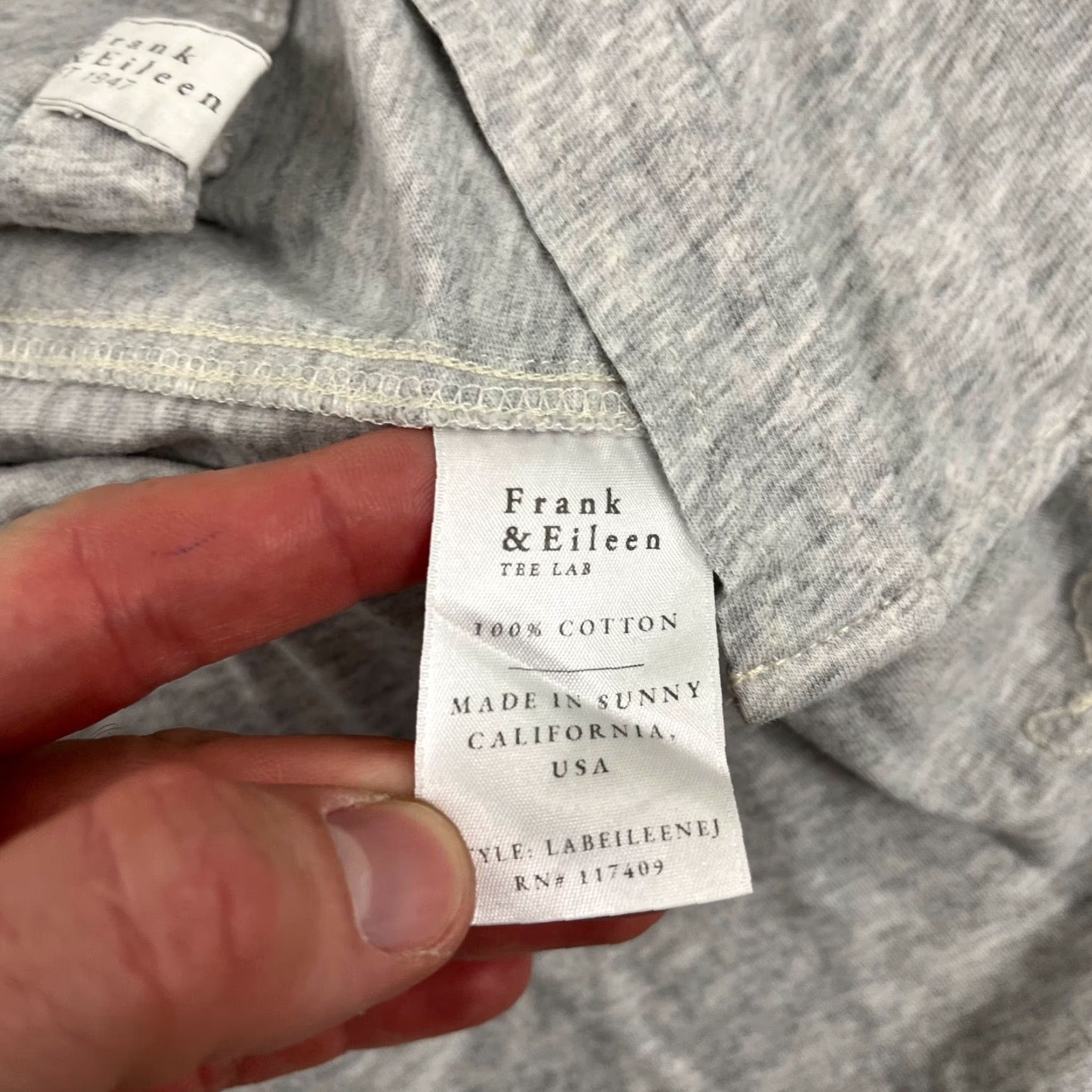 Frank & Eileen VINTAGE Frank & Eileen Women's Shirt XS Gray Casual Long Sleeve Button-Up 100% Cotton Size XS / US 0-2 / IT 36-38 - 7 Thumbnail