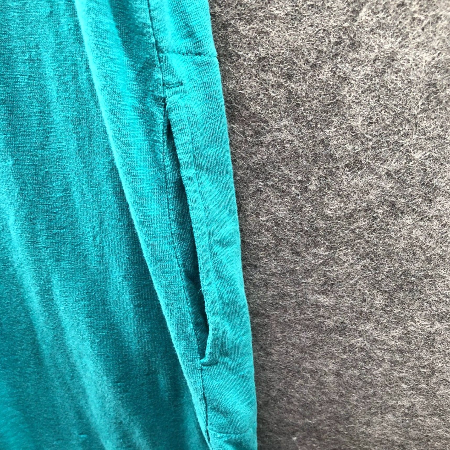 J. Jill J. Jill Flounced Hem V-Neck Sleeveless Dress Womens M Teal Midi Knit Pullover Size M / US 6-8 / IT 42-44 - 4 Thumbnail